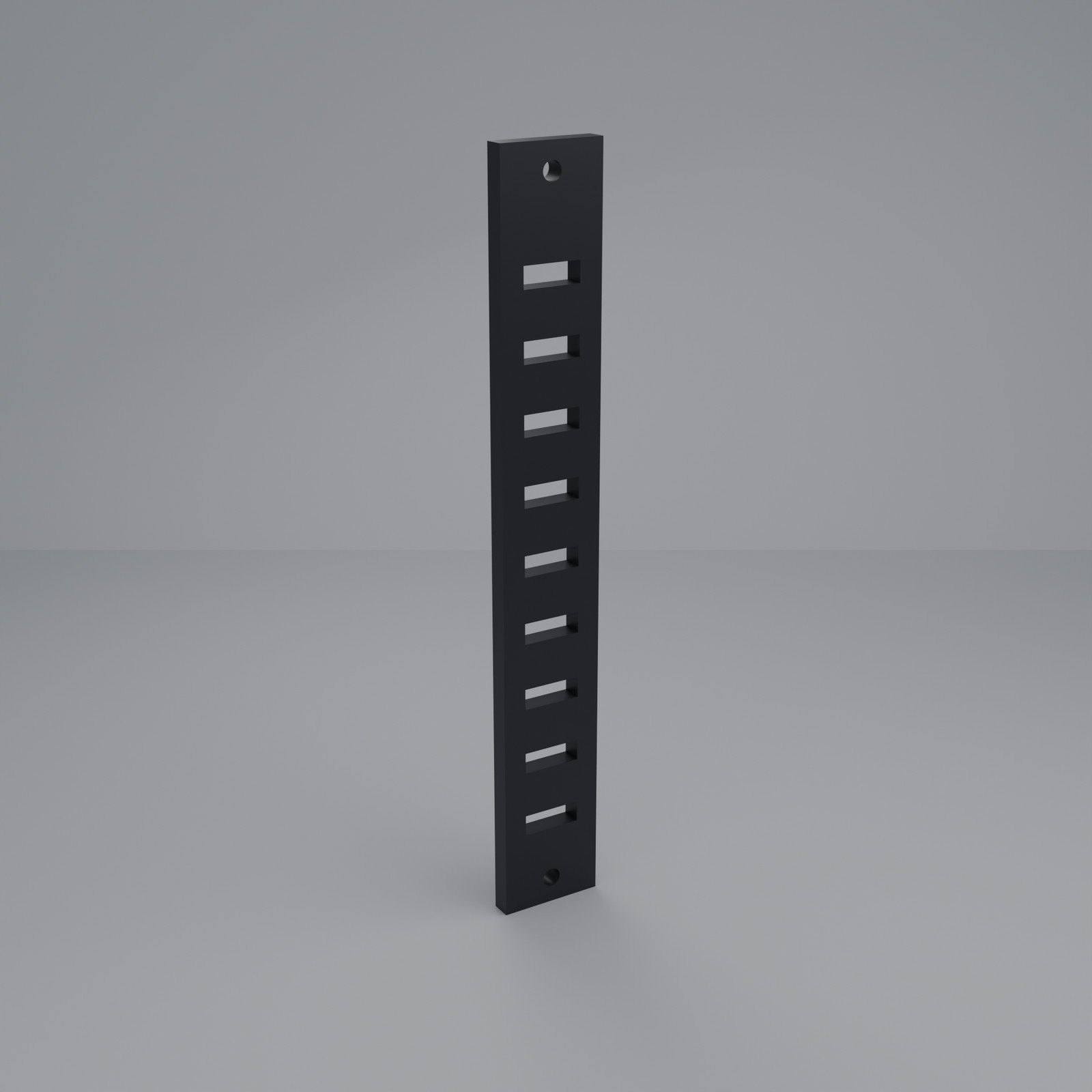 PrintForge 4U Cable Lacing Bar for 10" Mini Rack – Rear Management, Black PETG
