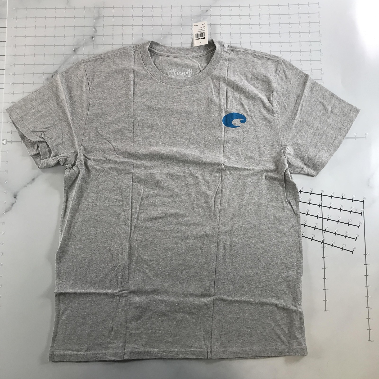 Costa Shirt Mens XL Gray Heather Born On The Water Fish Ocean FQA40002525TXL