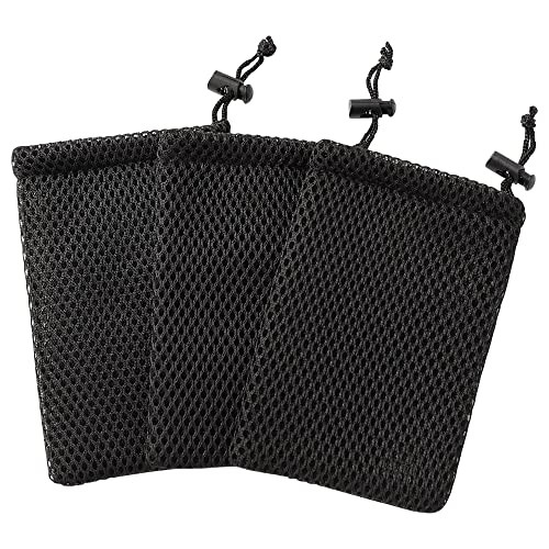 Nylon Mesh Drawstring Bag, 5 x 3.5 Inch Small Storage Pouch String Bags for