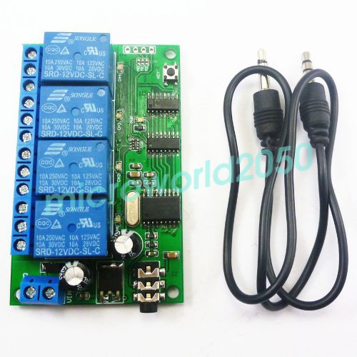AD22B04 12V 4CH MT8870 DTMF Tone Signal Decoder Relay Phone Remote Control PLC
