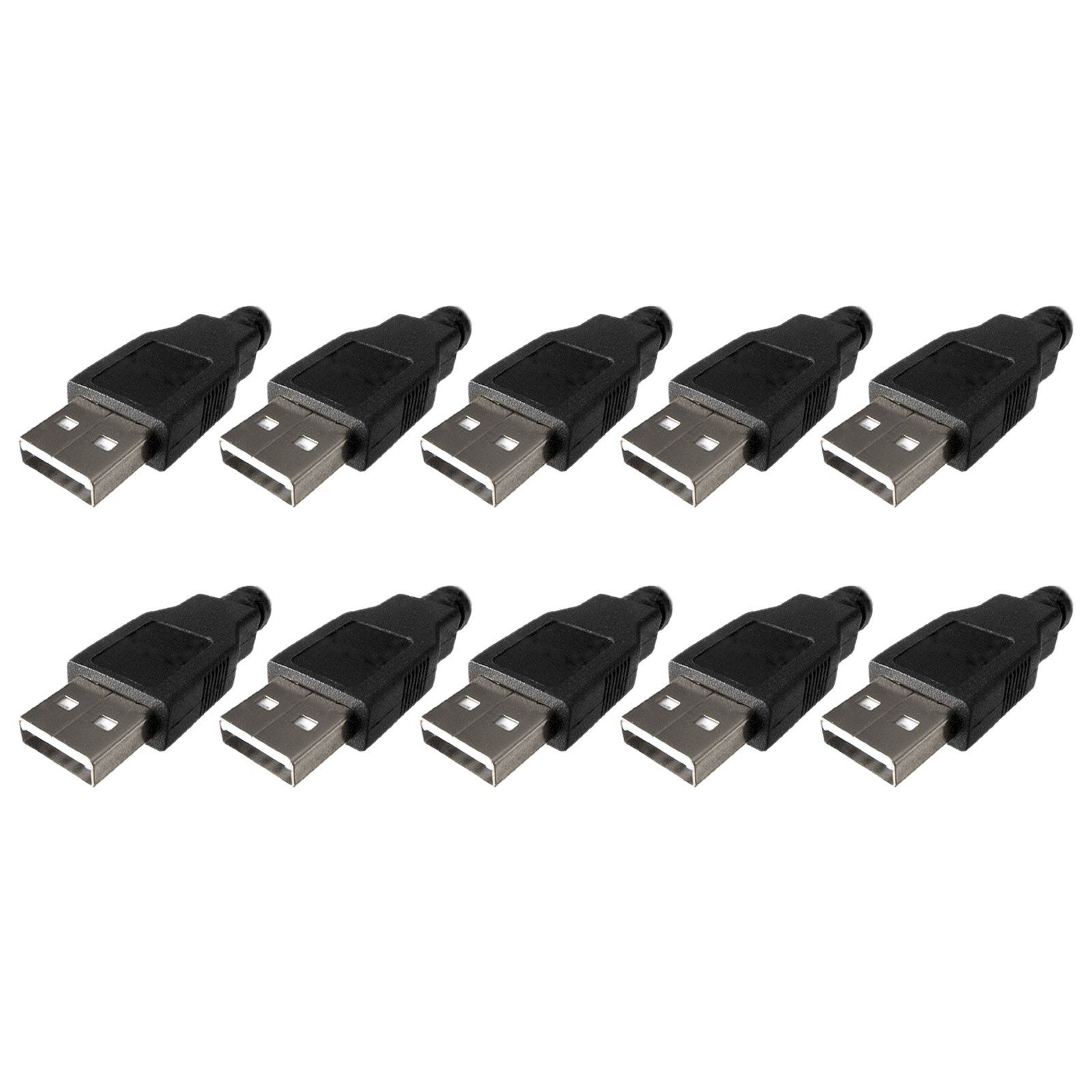 Easy to Install USB 2 0 Male Connector with Plastic Shell for Computer Use