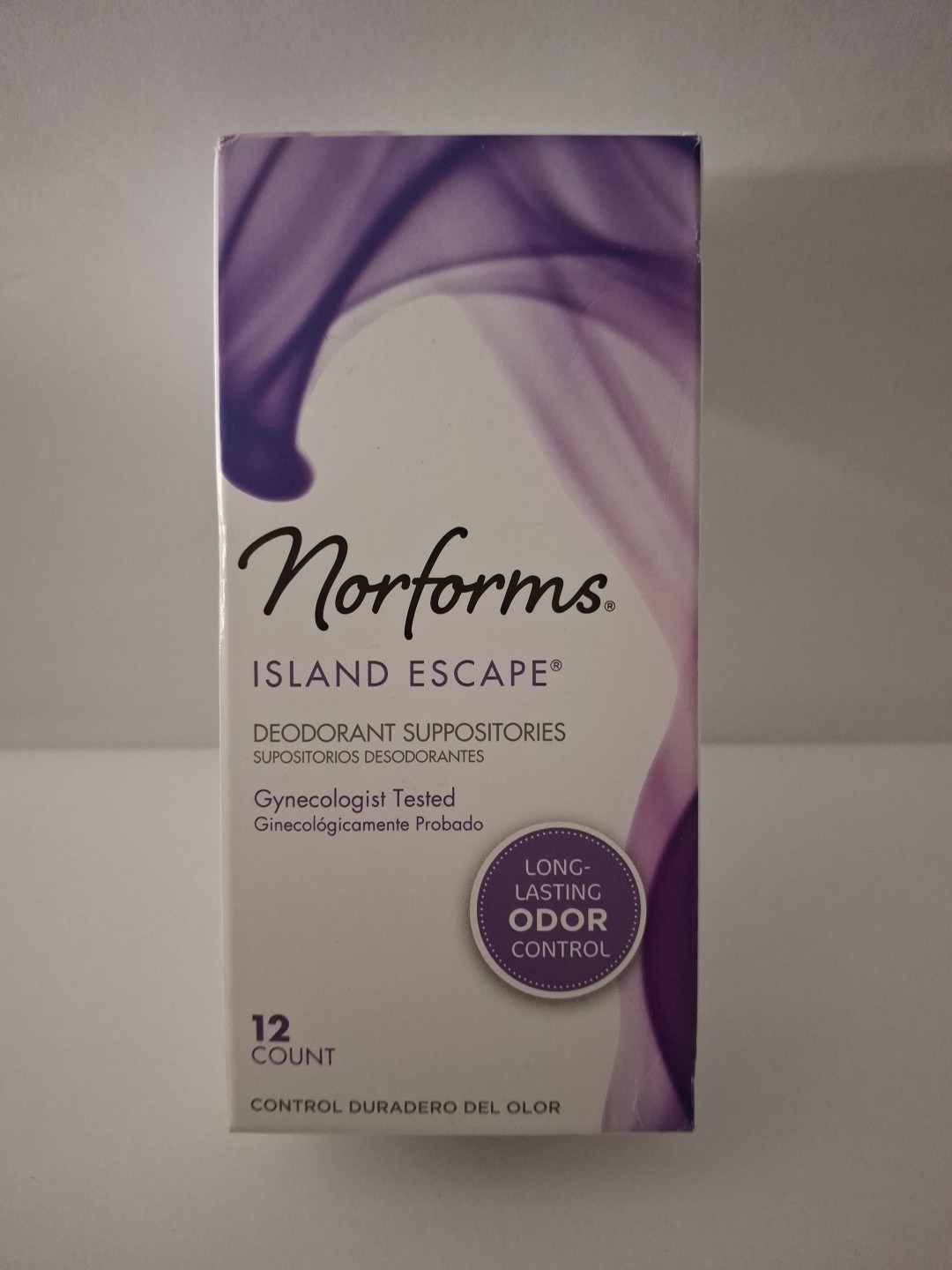 Norforms Island Escape Deodorant Suppositories Long Lasting Odor Control 12ct