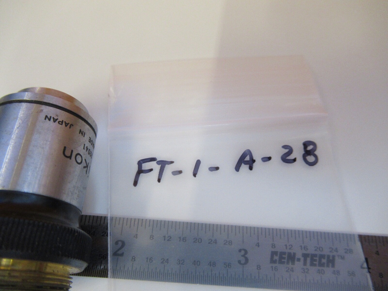 NIKON JAPAN OBJECTIVE PLAN 100X OPTICS MICROSCOPE PART AS PICTURED &FT-1-A-28