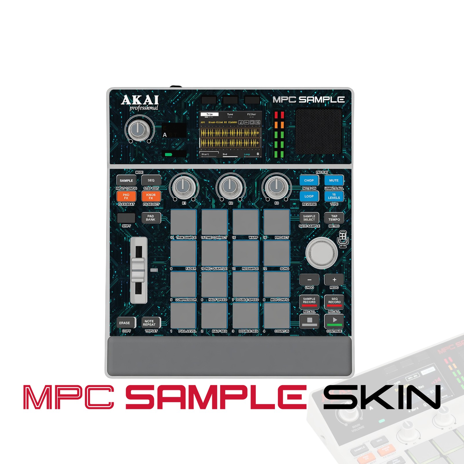 Akai MPC Sample Skin / Teal Core