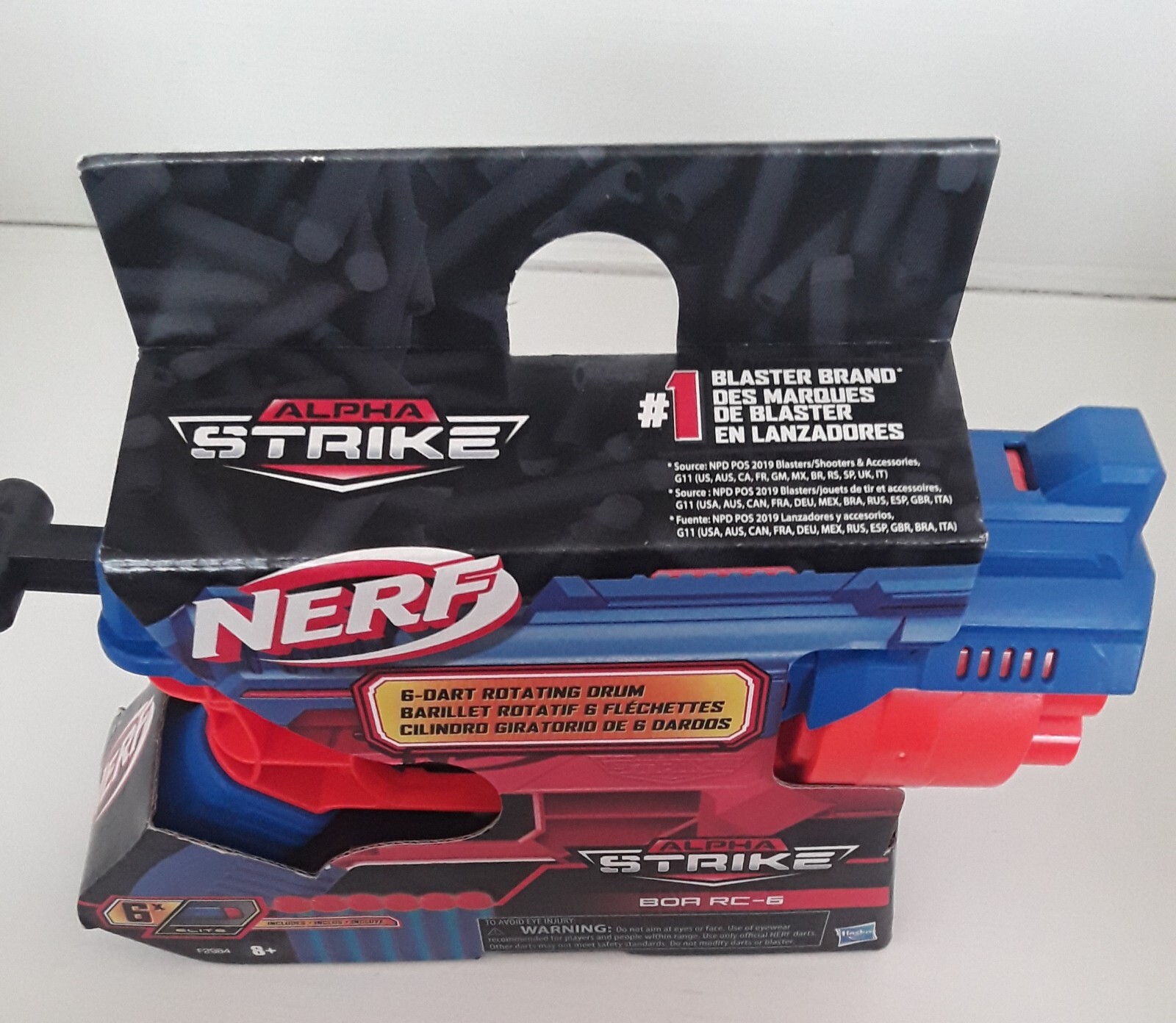 Nerf Gun Alpha Strike BOA RC-6 Hasbro Rotating Drum Darts