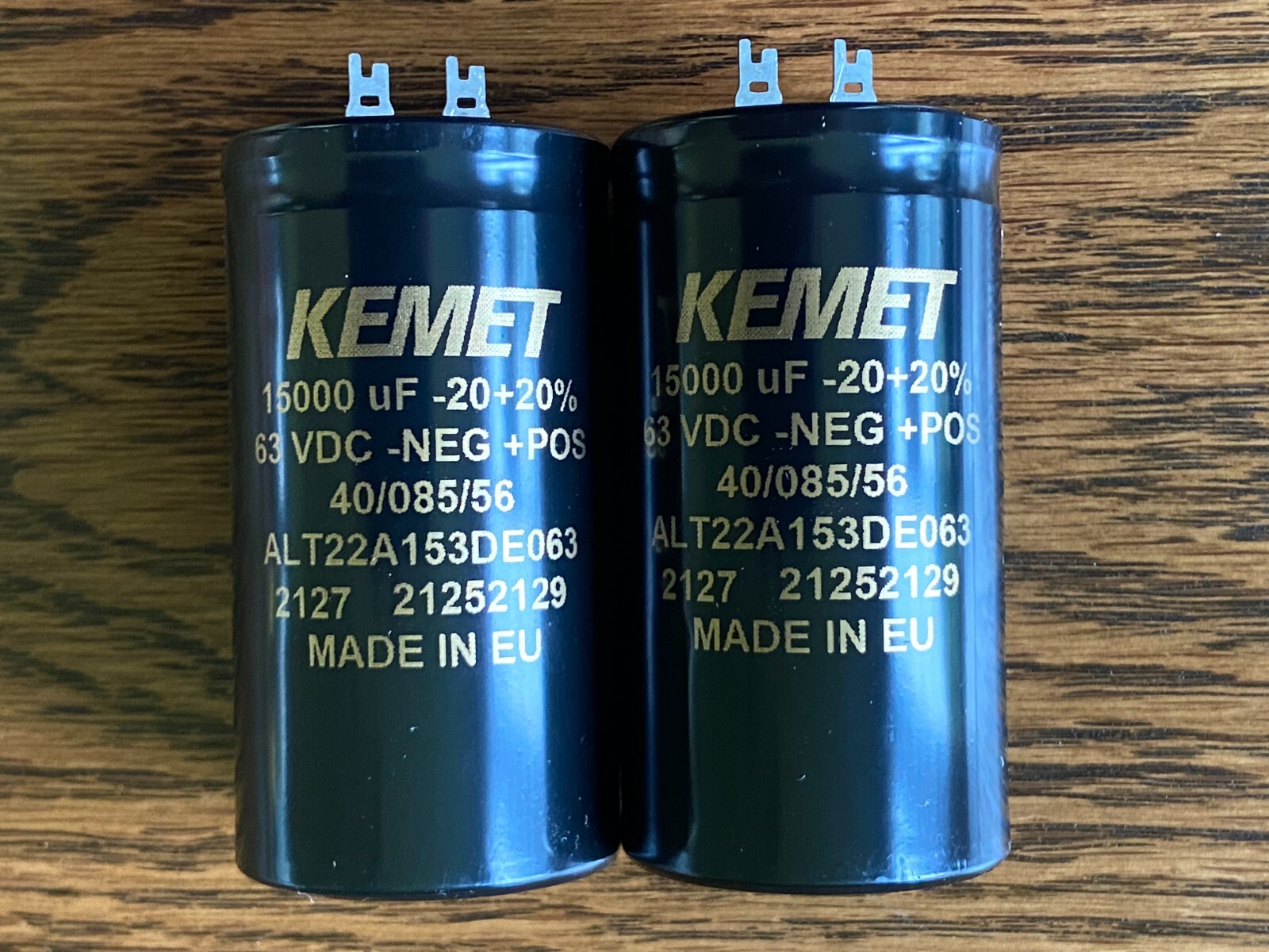2 New 15000 uf 63v Kemet Main Filter Capacitors Pioneer SA-7700 EXACT FIT 40mm