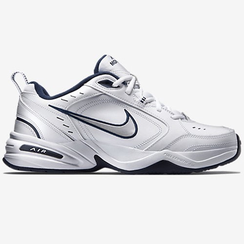 Nike Air Monarch IV (4E) White/Metallic Silver/Navy 416355 102 Men's Shoes