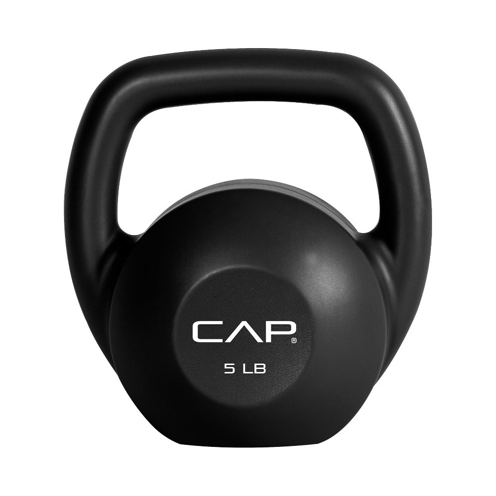 Barbell, 5 lb Vinyl Kettlebell Body Trainer, Black