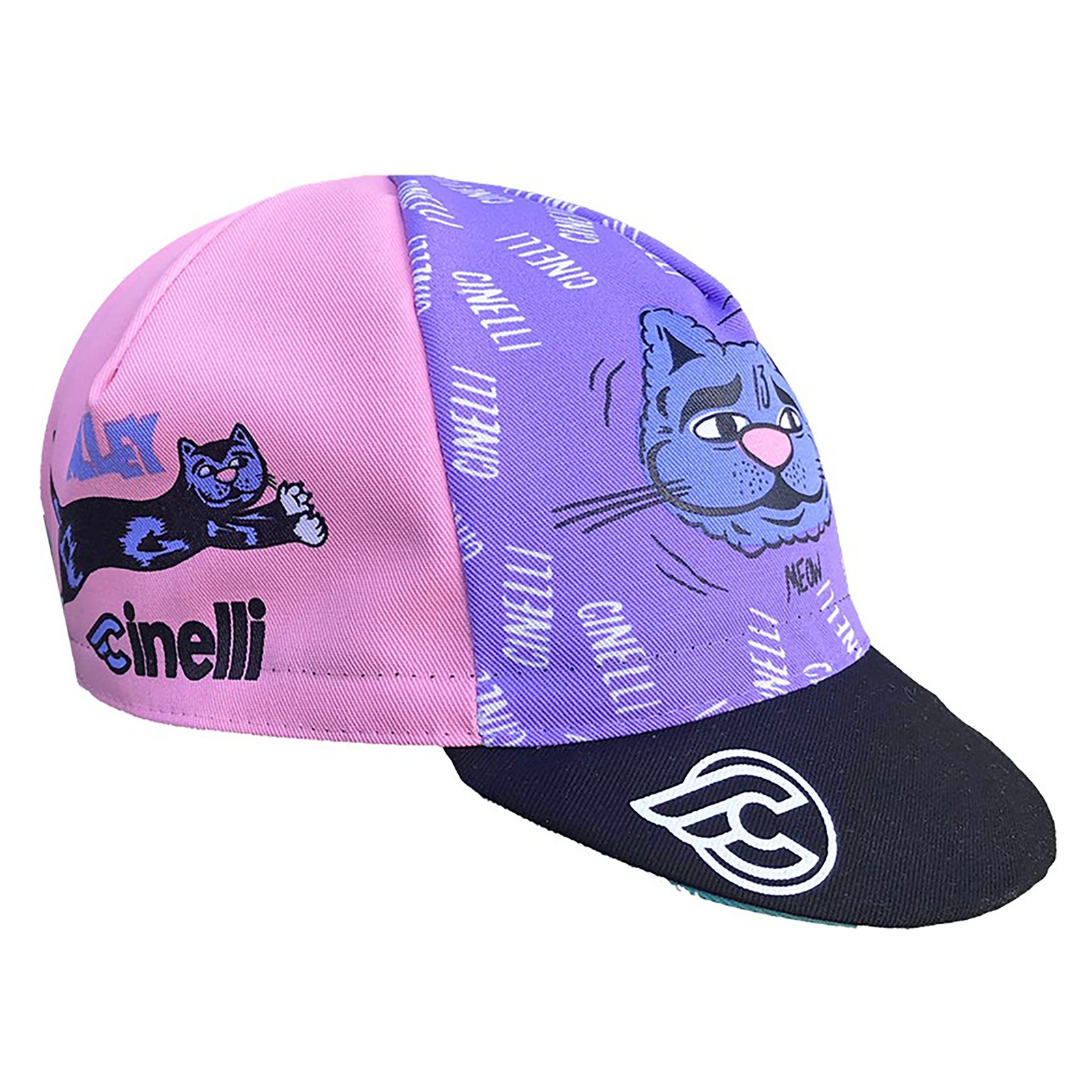 Cinelli Alley Cat Cycling Cap with Stevie Gee Art | Woven Polyester-Cotton