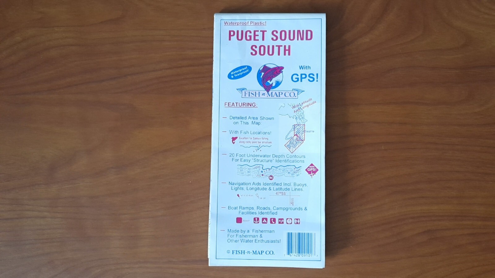 Puget Sound South (Olympia, Tacoma, Seattle) Fishing Map
