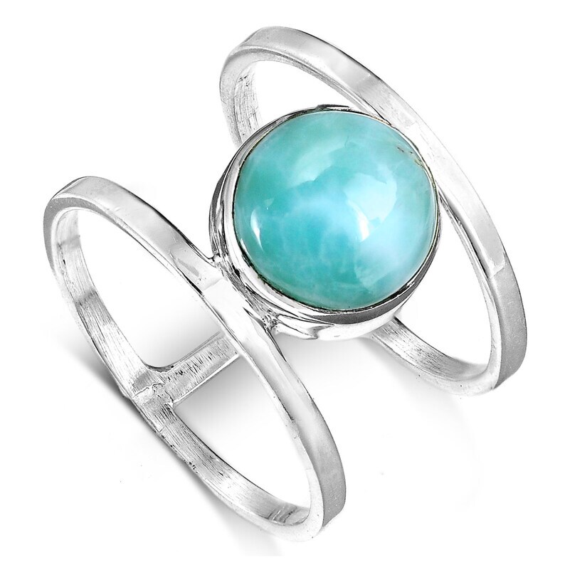 Larimar Ring Handmade 925 Sterling Silver Anniversary Gift Ring All Size SR410