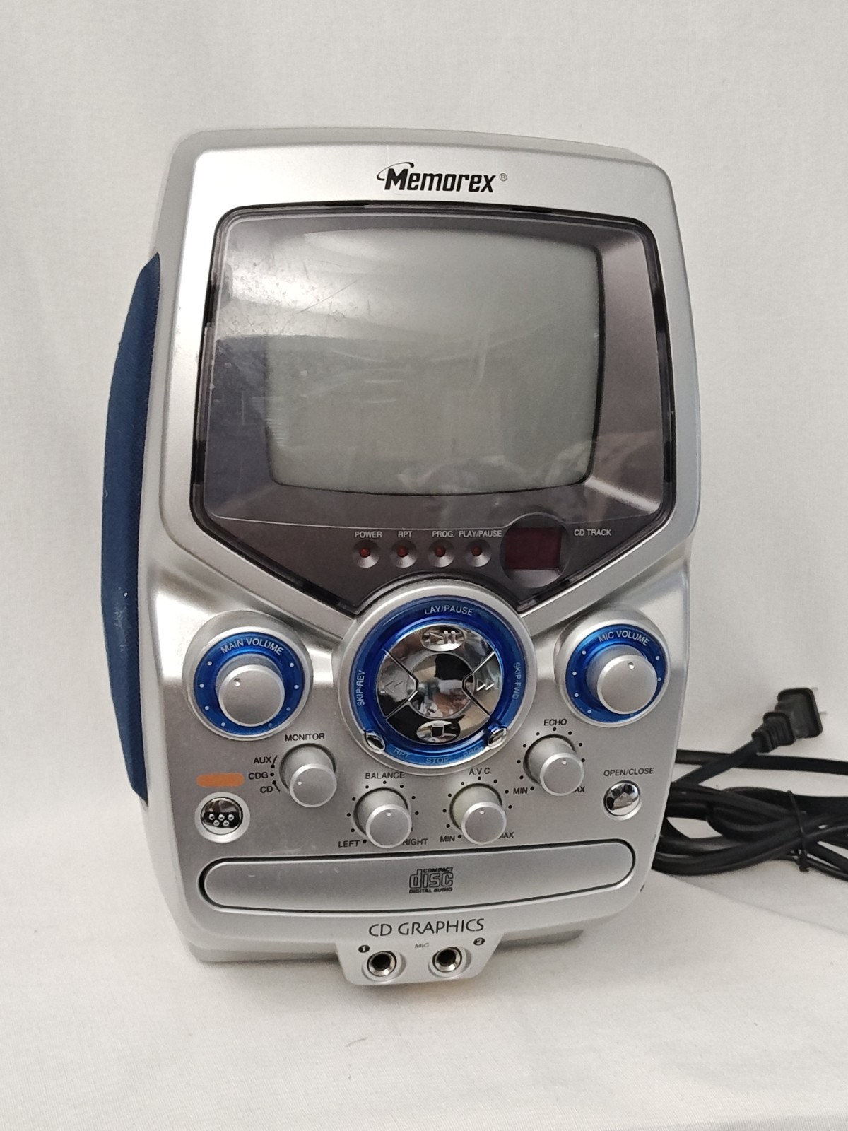 Karaoke Monitor System Memorex MKS8501 CD Graphics 5.5" CD System Inputs Works