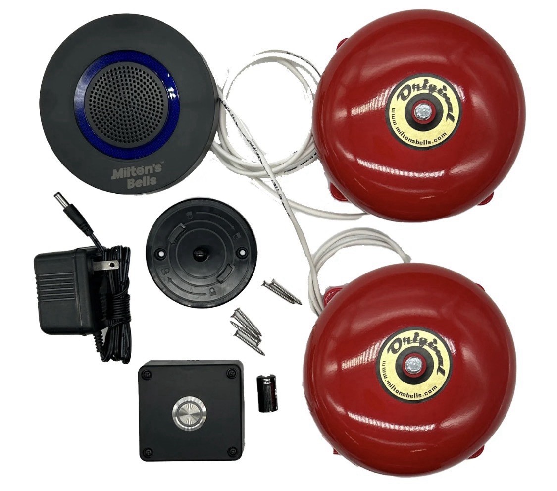 Milton’s Bells Wireless Warehouse Doorbell with Dual Chimes Loud 95dB Entry BNIB
