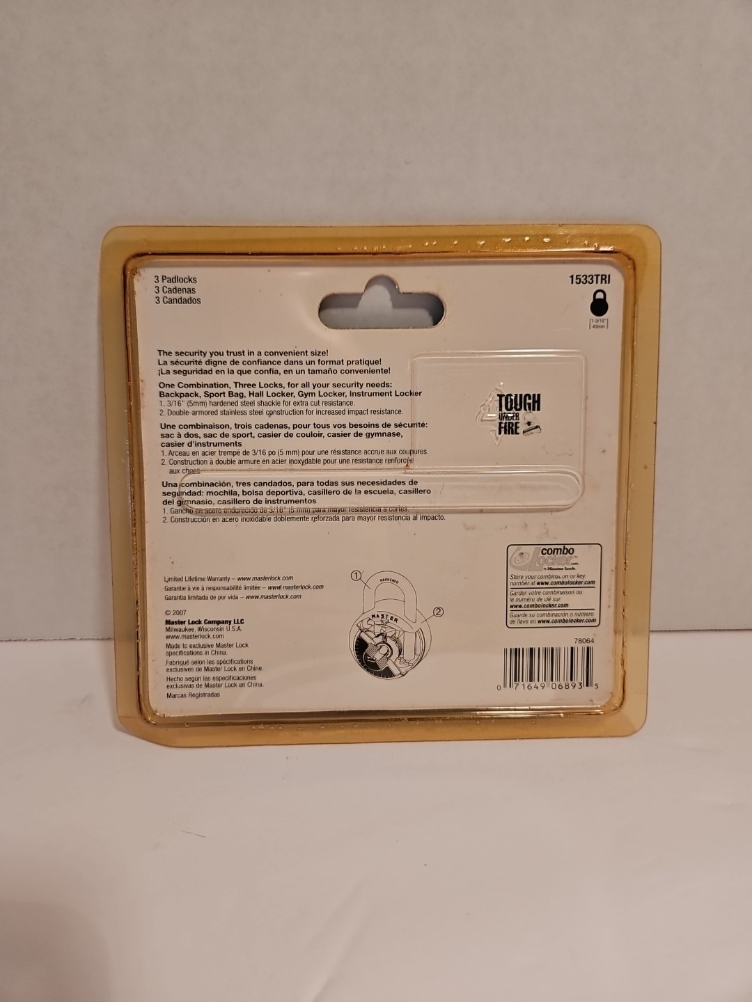 Master Lock Minis Combination Locker Padlocks 3 Pack Locks Combo New