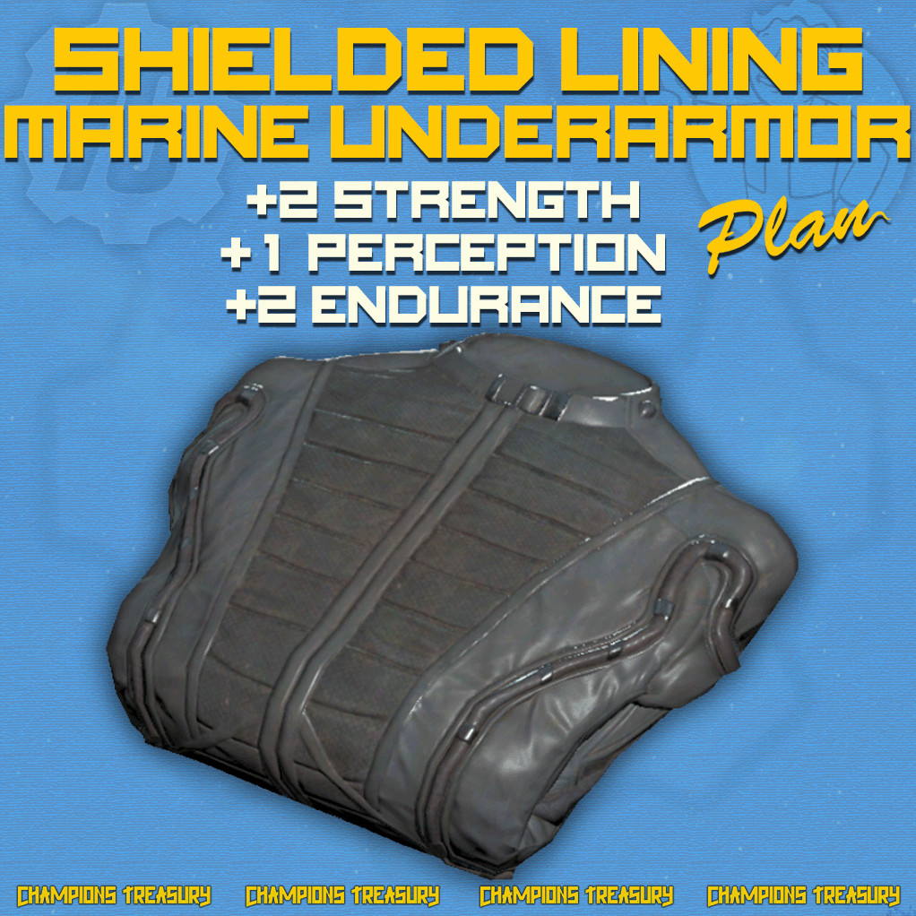 FALLOUT 76 PC PLAN: SHIELDED CASUAL UNDERARMOR &THE REST 4 SHIELDED LININGS MODS