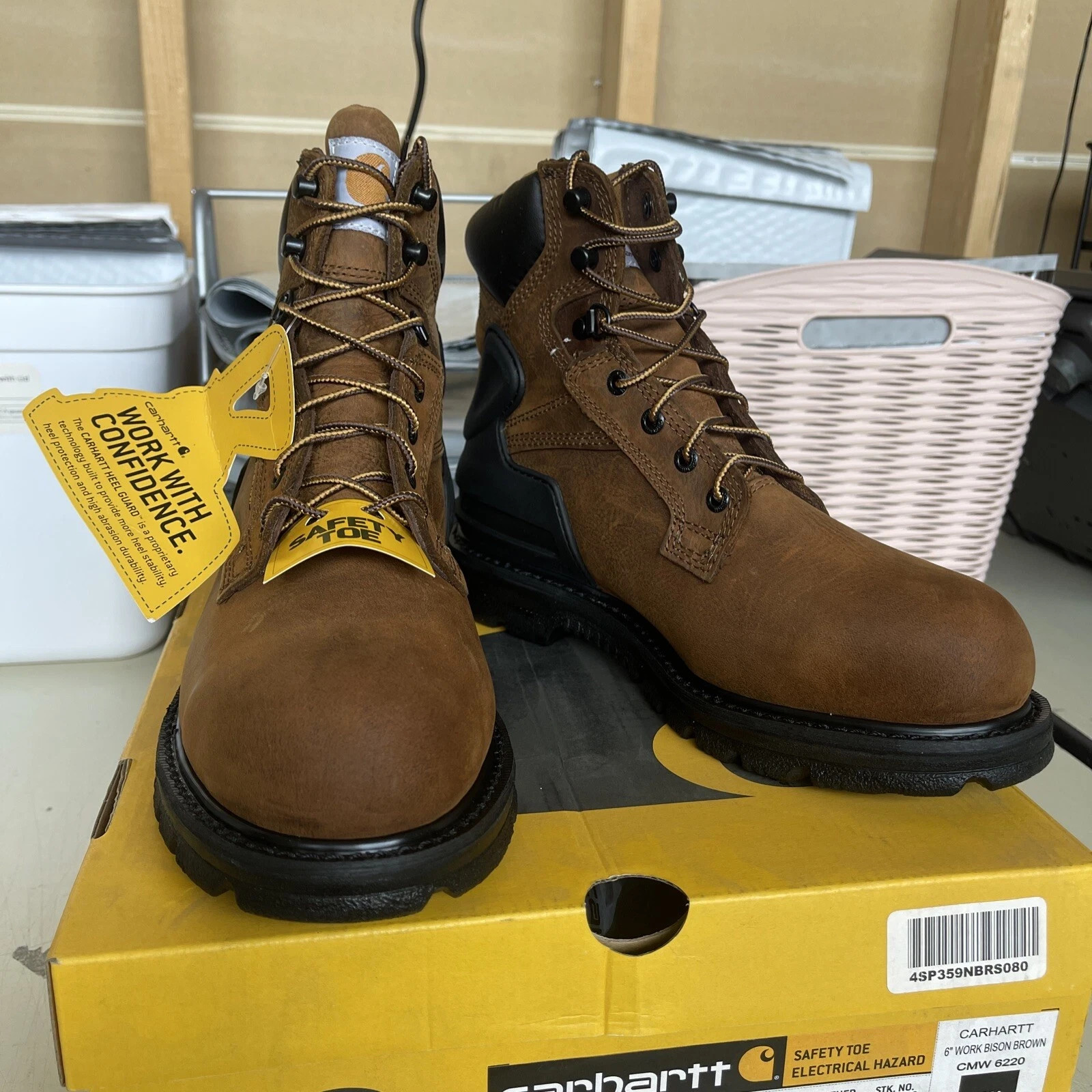 PICK SIZE - Carhartt CMW6220 Men's Bison Brown 6'' WP Steel Toe Work Boot