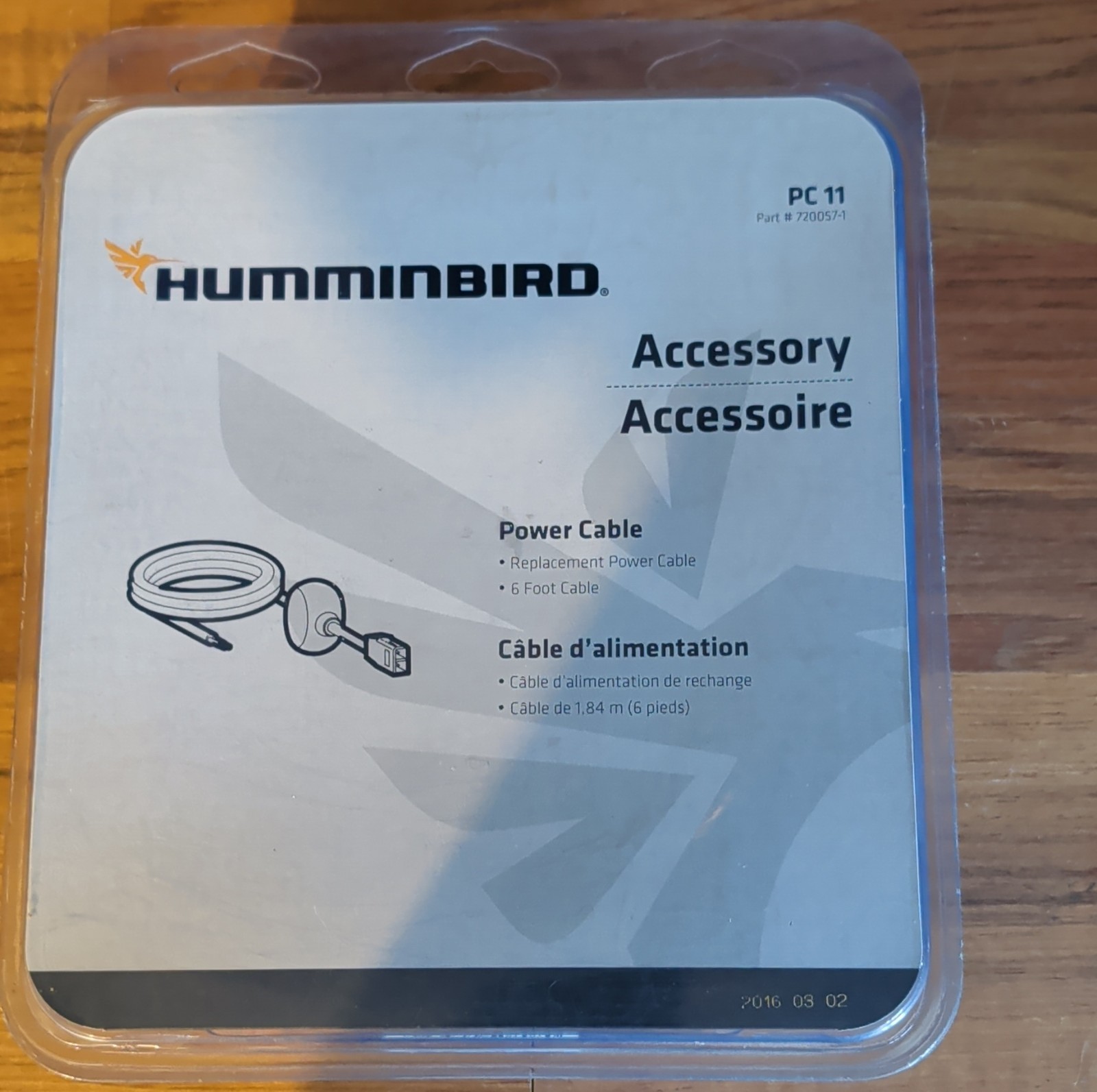 Humminbird PC 11 Power Cord Black Plastic 6 Foot for Fishfinders MPN 720057-1
