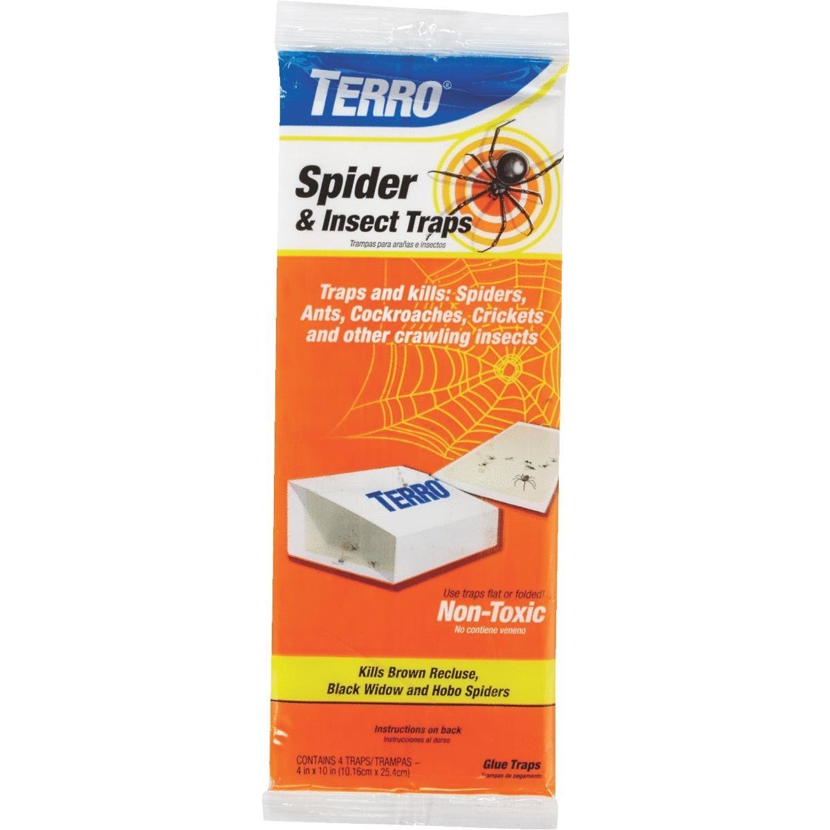 (24 PACKS-4TRAPS PER PACK=96 TRAPS) Terro Insect And Spider Trap BROWN RECLUSE