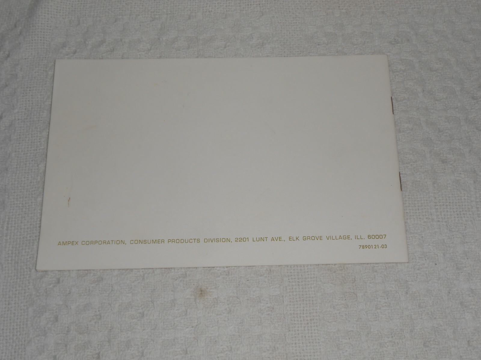 AMPEX OPERATION MANUAL FOR MICRO 86, ORIGINAL