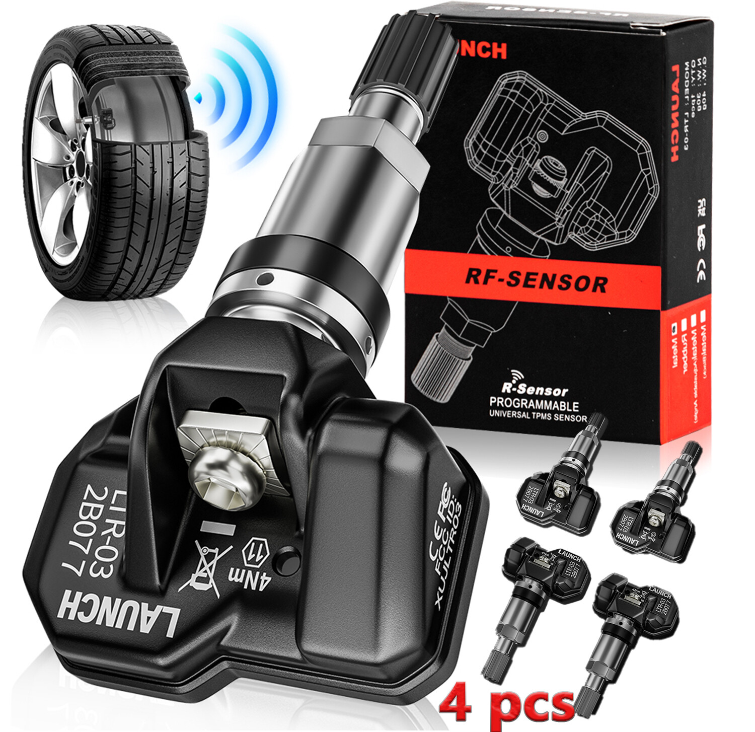 LAUNCH Universal 315MHz+433MHz Tire Pressure FR-Sensor LTR-03 TPMS Programmable