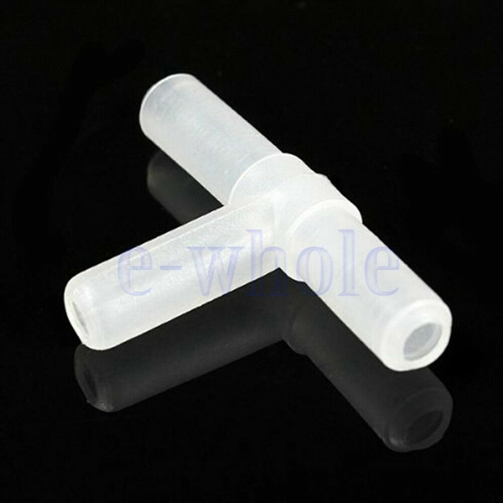5pcs 3 Way Air Line Connector Aquarium Fish Tank Airline Tee Valve Pump Tube 4mm