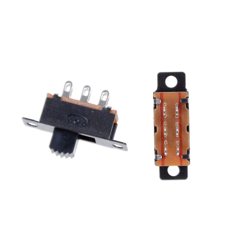 10 Pcs 2 Position DPDT 2P2T Panel Mount Vertical Slide Switch 6 Pin 0.5A -y-