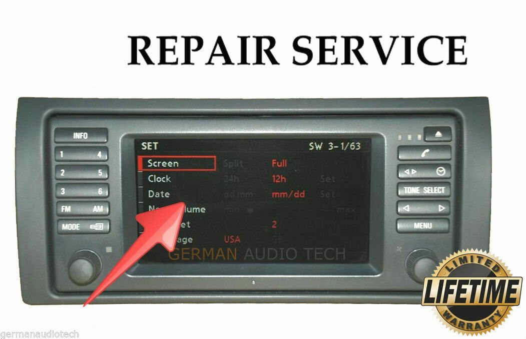 LCD REPLACEMENT SERVICE for BMW E38 E39 E53 X5 WIDE SCREEN NAVIGATION MONITOR