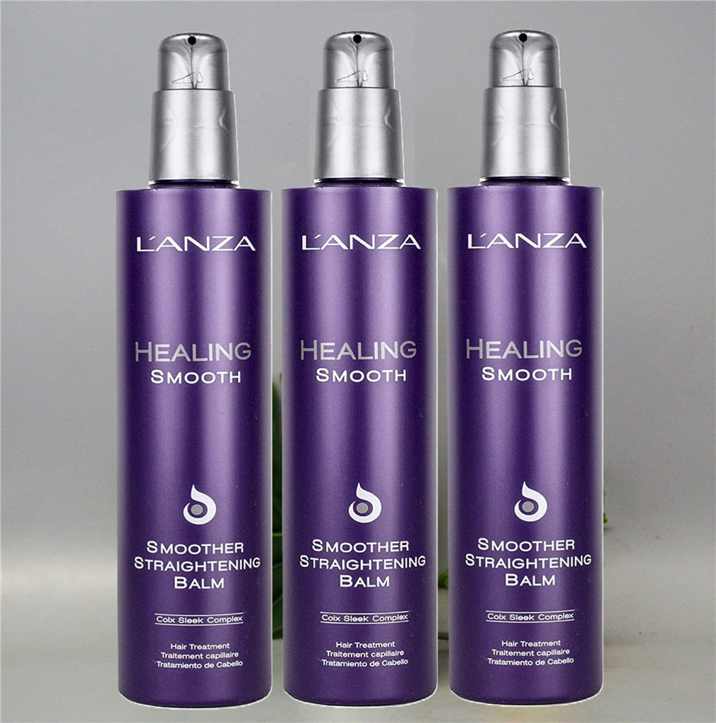 3 PACK Lanza Healing Smooth Smoother Straightening Balm 8.5oz / 250ml
