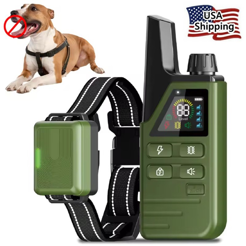 4500FT Remote Dog Shock Training Collar Rechargeable Waterproof LCD Pet Trainer