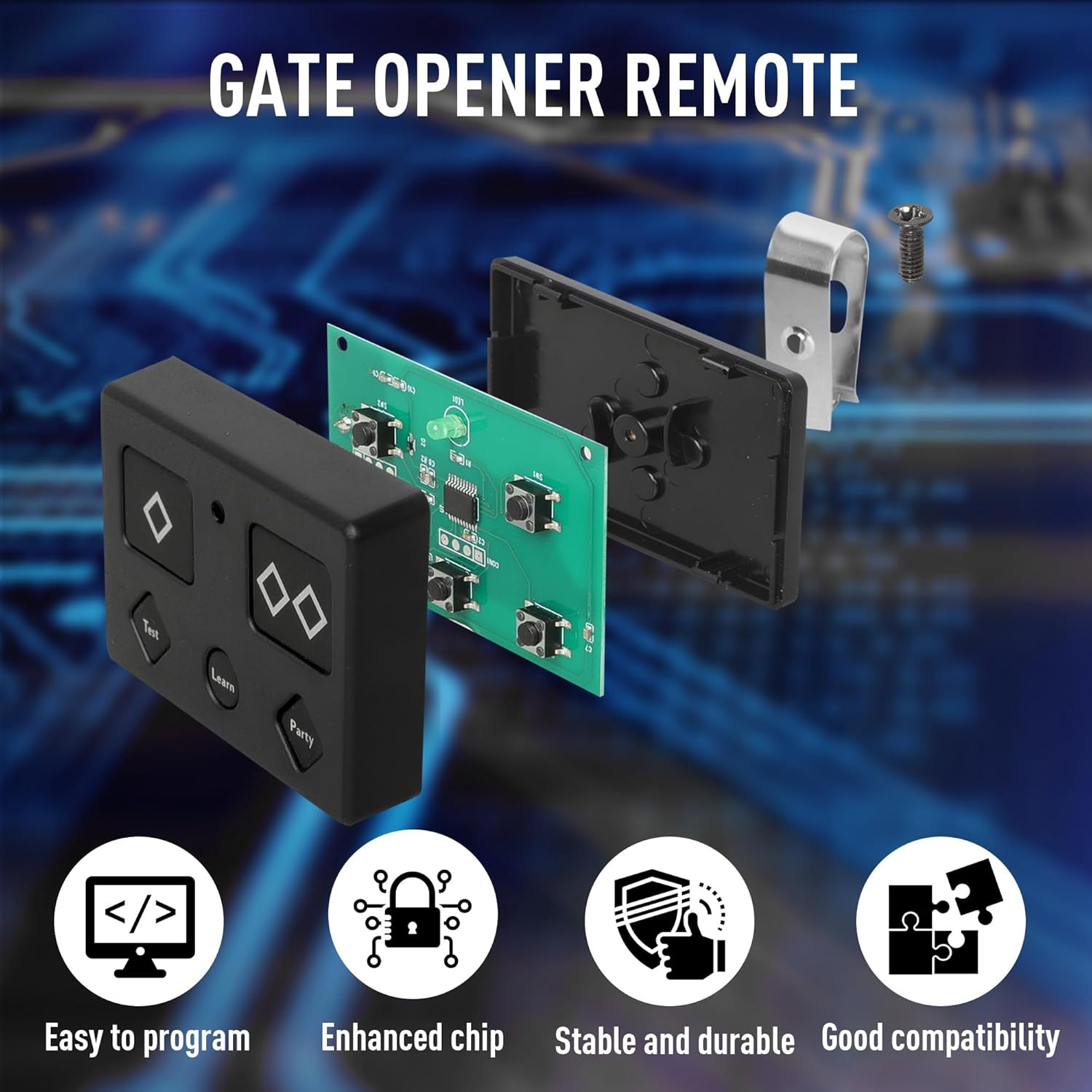 2 for Ghost Gate Opener Remote Automatic Premium 5-Button Transmitter for Model