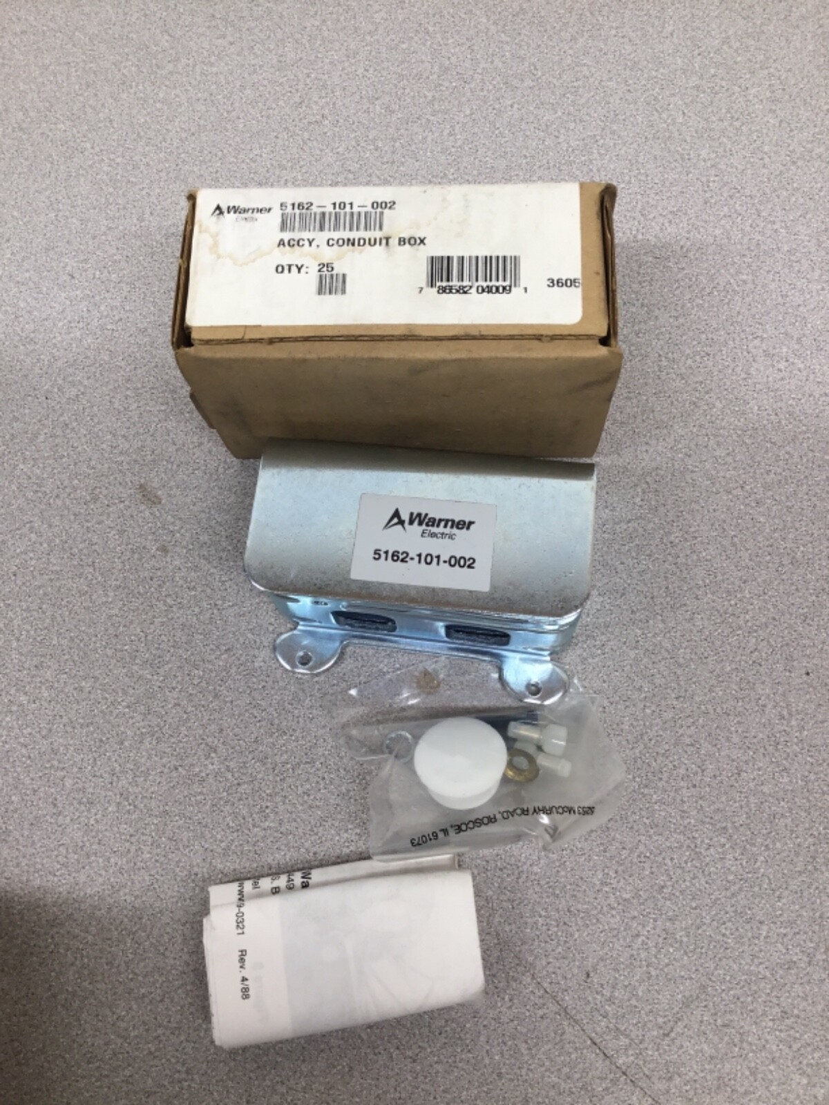 NEW WARNER ELECTRIC 5162-101-002 CONDUIT BOX