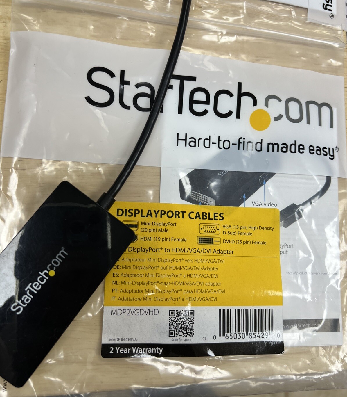 StarTech Mini DisplayPort to HDMI/VGA/DVI Adapter StarTech 3in1 MDP2VGDVHDW