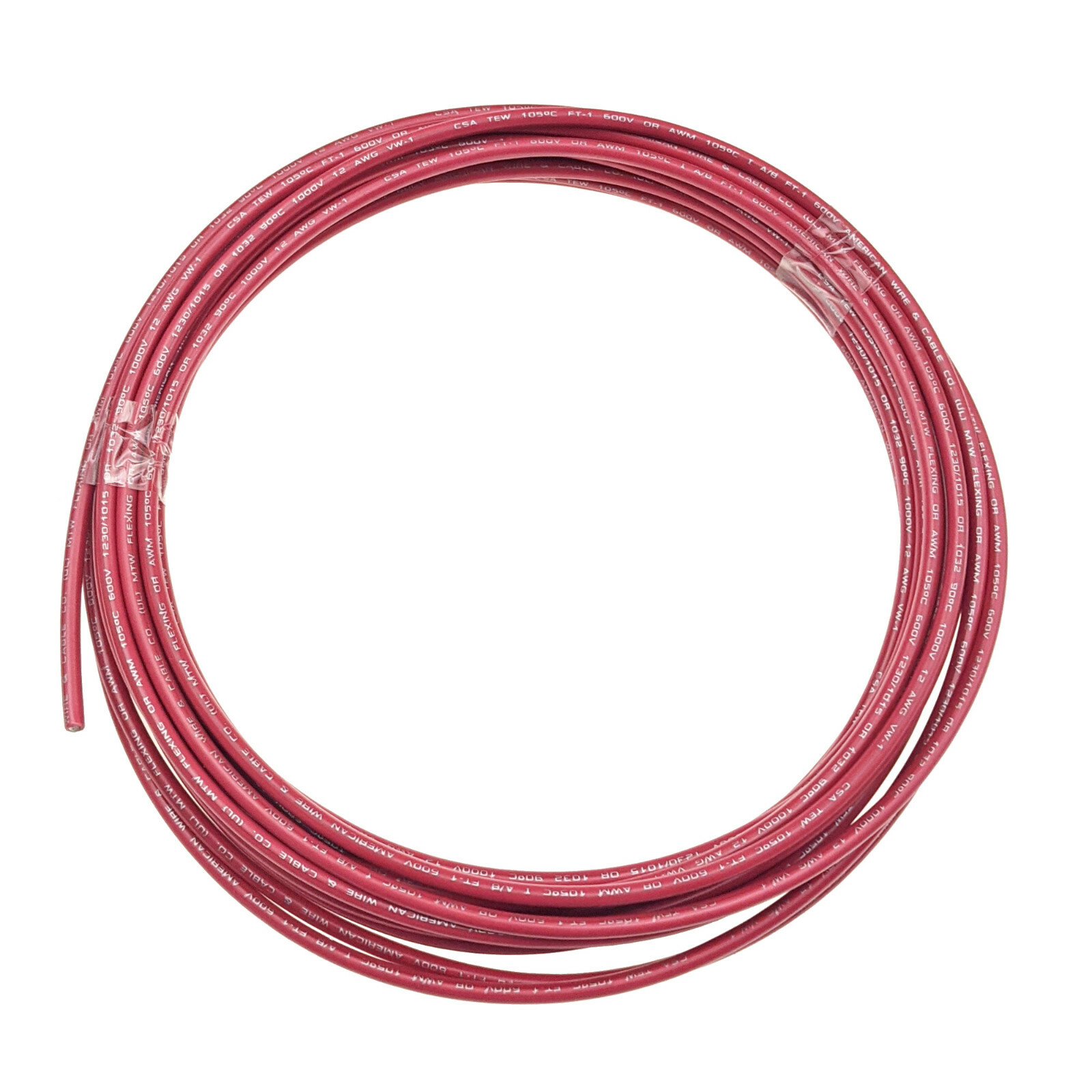 10' Red 12 AWG Gauge Primary Wire Car Boat Marine Grade Tinned Copper USA  Made