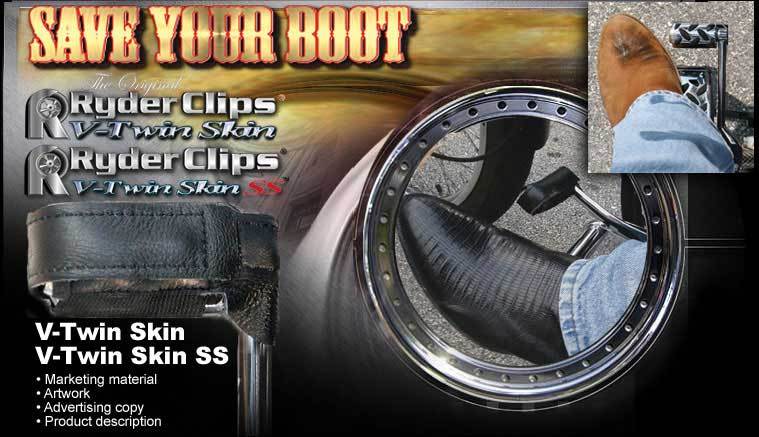 V-Twin Shifter Skins for Suzuki and Harley Davidson keeps boots protected!