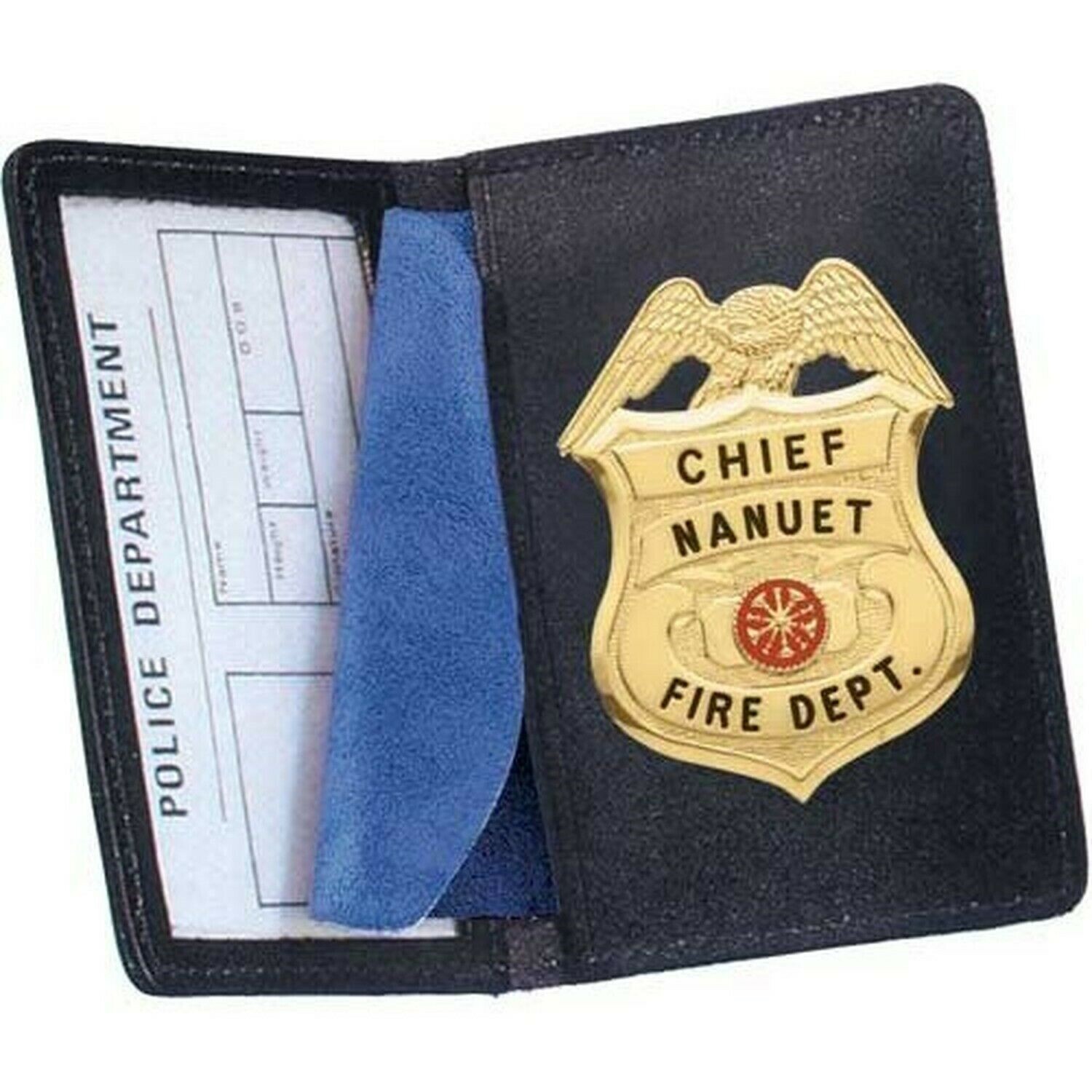 Leather Company Duty Badge Case Side open Strong 84700-5162 Black New