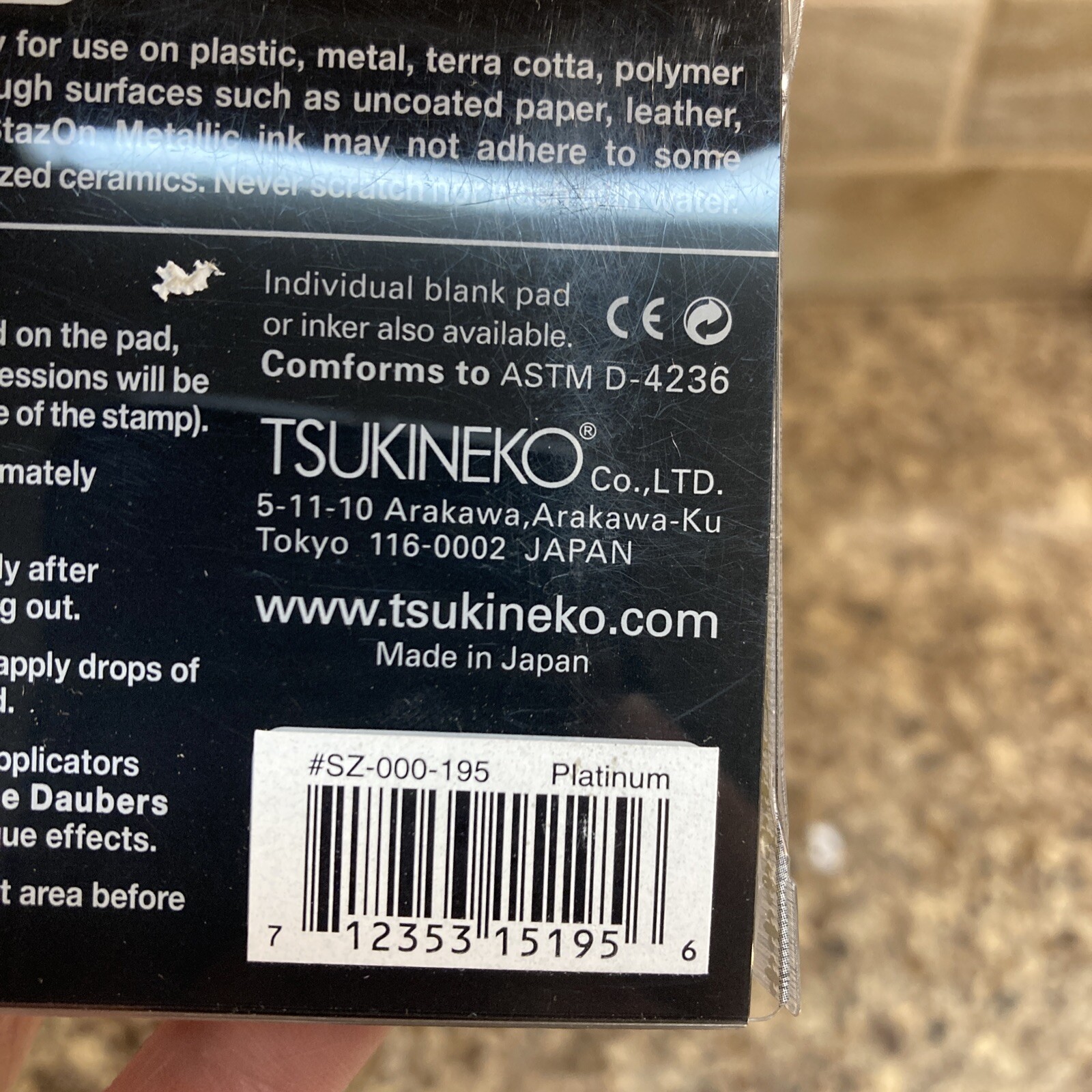 Tsukineko Stazon Metallic Fast Drying Solvent Ink Pad & Refill - NEW Platinum