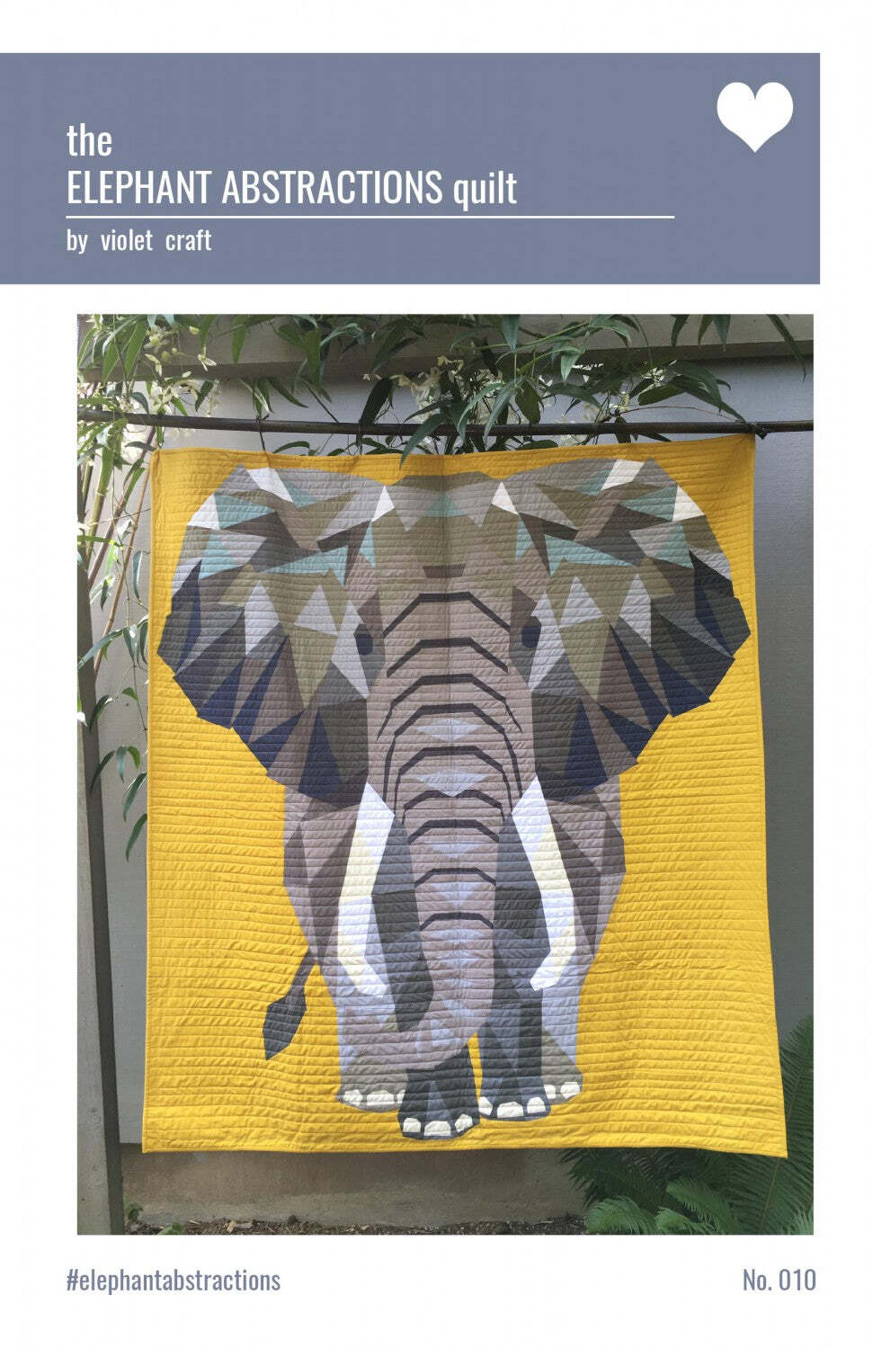 The Elephant Abstractions 54-Inch x 60-Inch Foundation Paper Pieced Quilt Patter