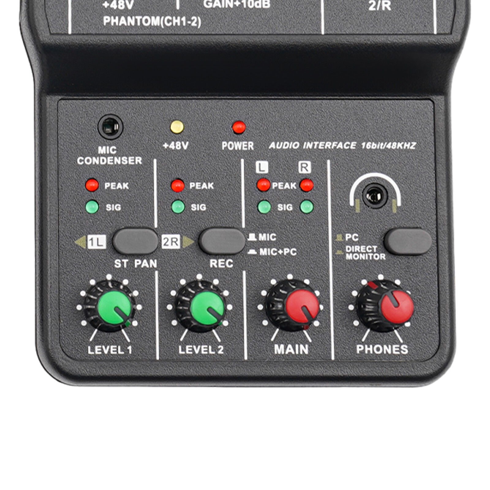 4-Channel DJ Mini Audio DJ Mixer Console Professional Controller Sound Mixer 48V