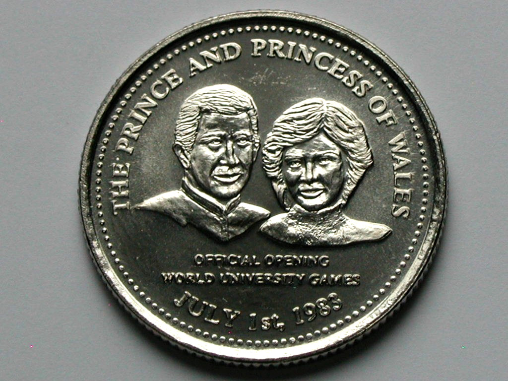Edmonton AB Canada 1983 Trade DOLLAR Token with King Charles III & Princess Di