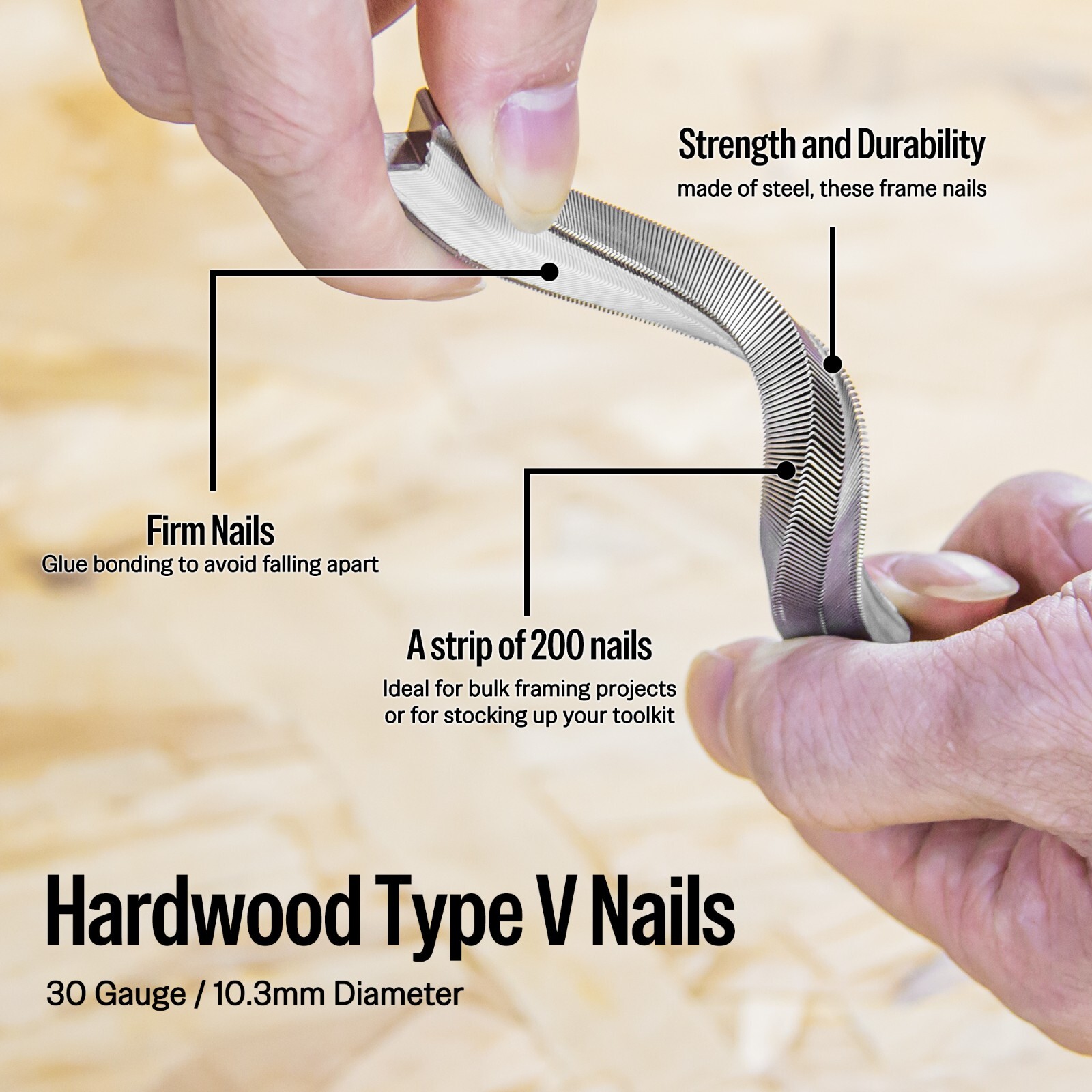 4,000 Counts meite V Nails 12 mm 1/2 Inch Length for Picture Frame Joiner