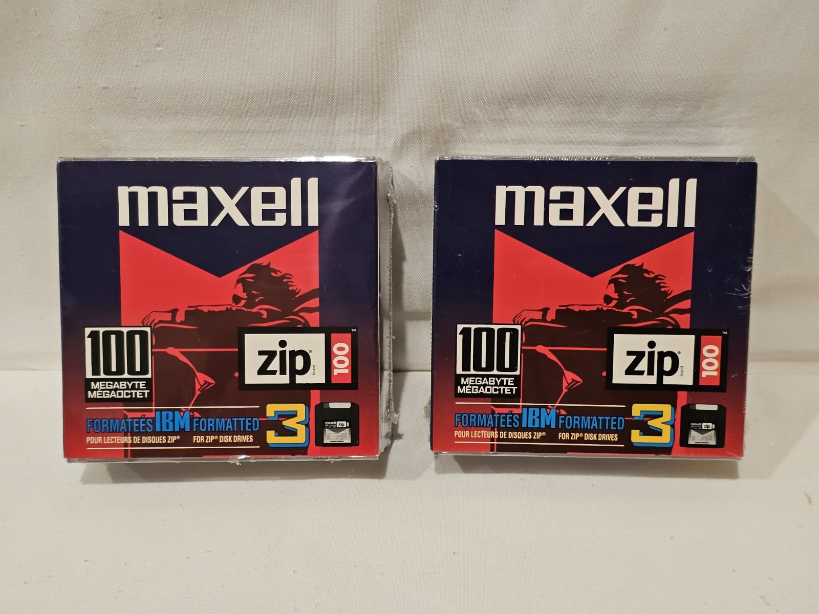 Maxell 100 Megabytes Zip Disk Lot Of 6 iBM Formatted - MB Megabyte - NEW SEALED