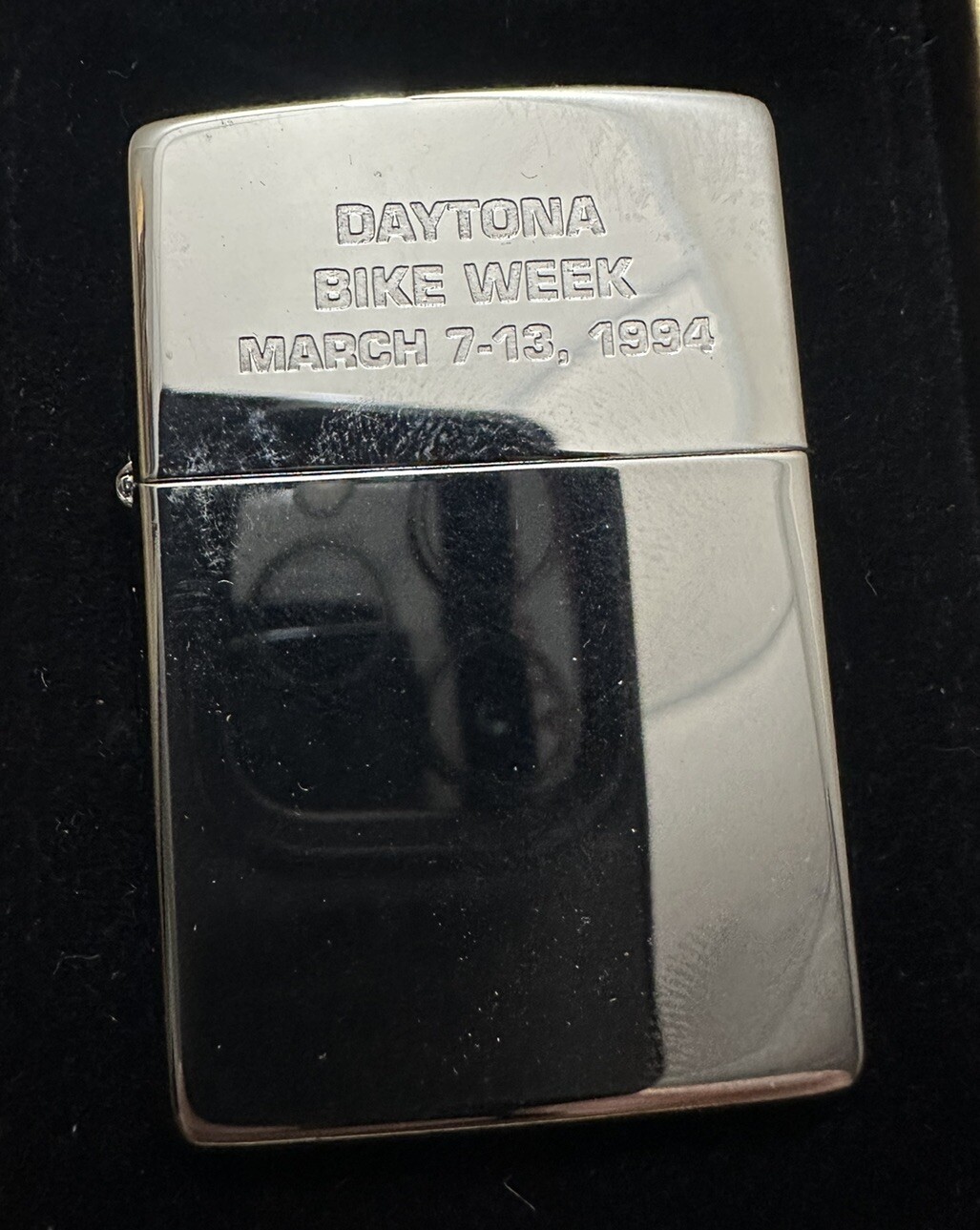 1993 UNUSED WITH BOX Zippo Lighter Limited Edition Daytona Bike Week 1994