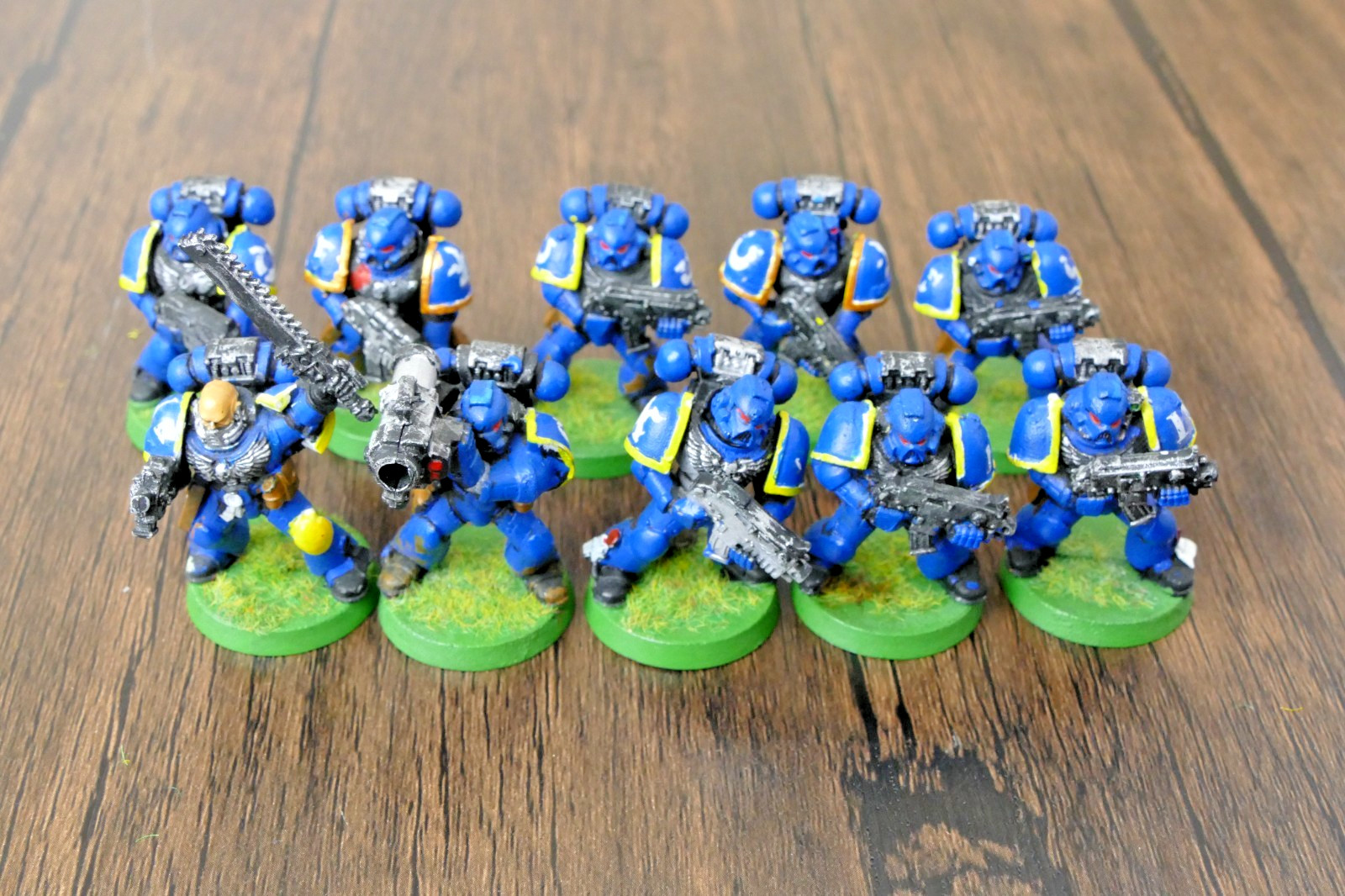 Warhammer 40k Space Marines Firstborn Ultramarines Tactical Squad x10 Painted