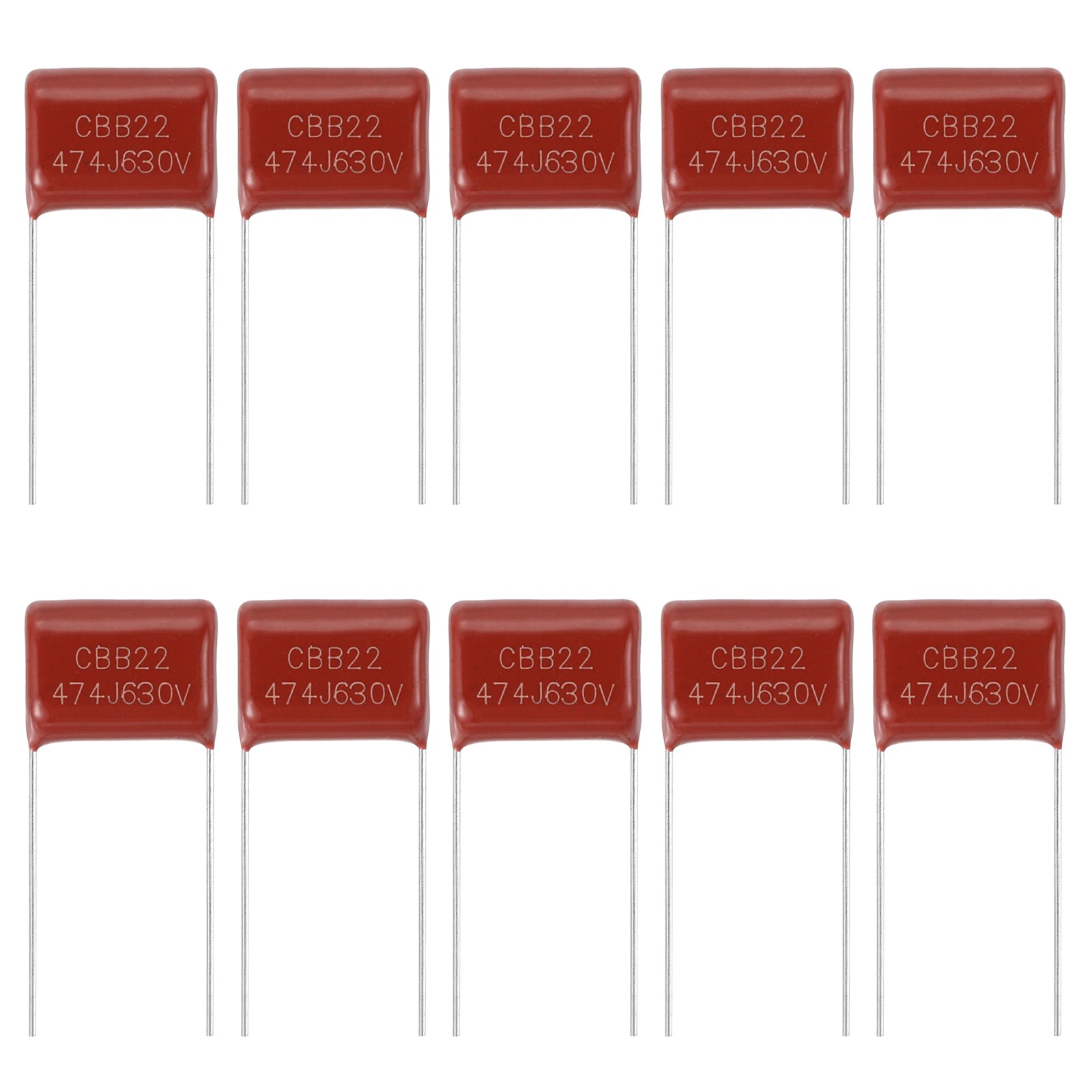 25pcs CBB22 Capacitor 630V 474J 0.47UF Metallized Polypropylene Film Capacitors