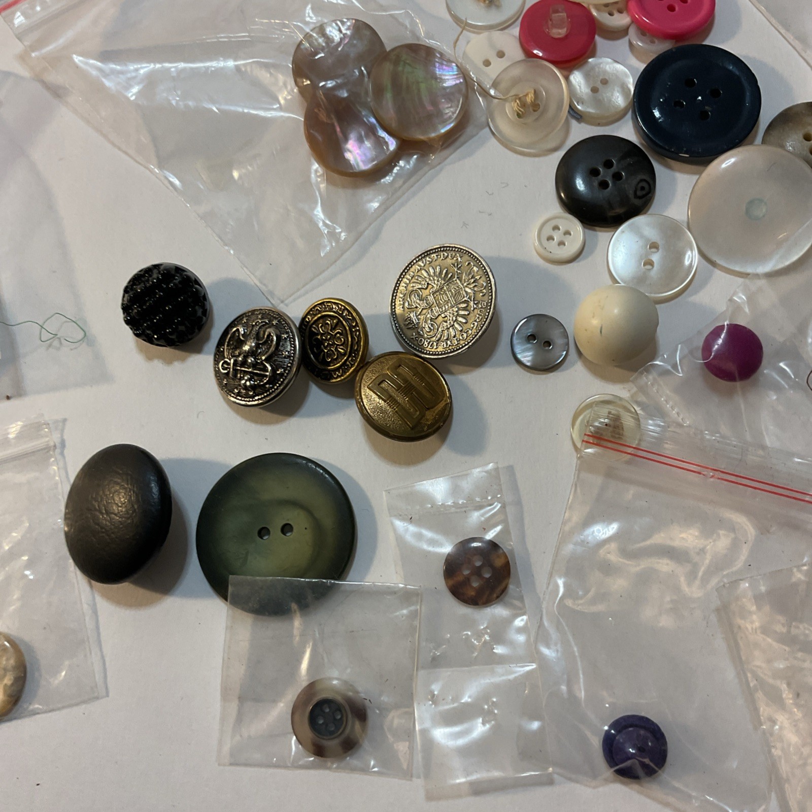 Misc. VTG Sewing Items Lot Buttons, Snaps, Sequins, Barbie Clothes booklets