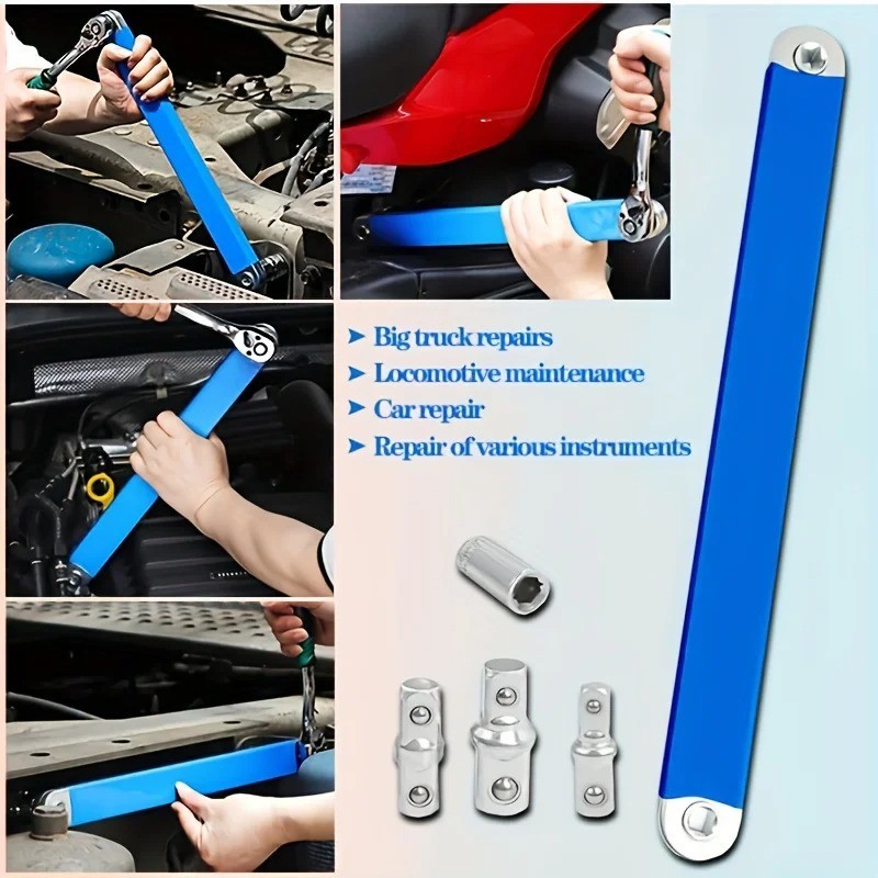 Upgraded Impact Ready Offset Extension Wrench, Tight Reach Extension Wrench U