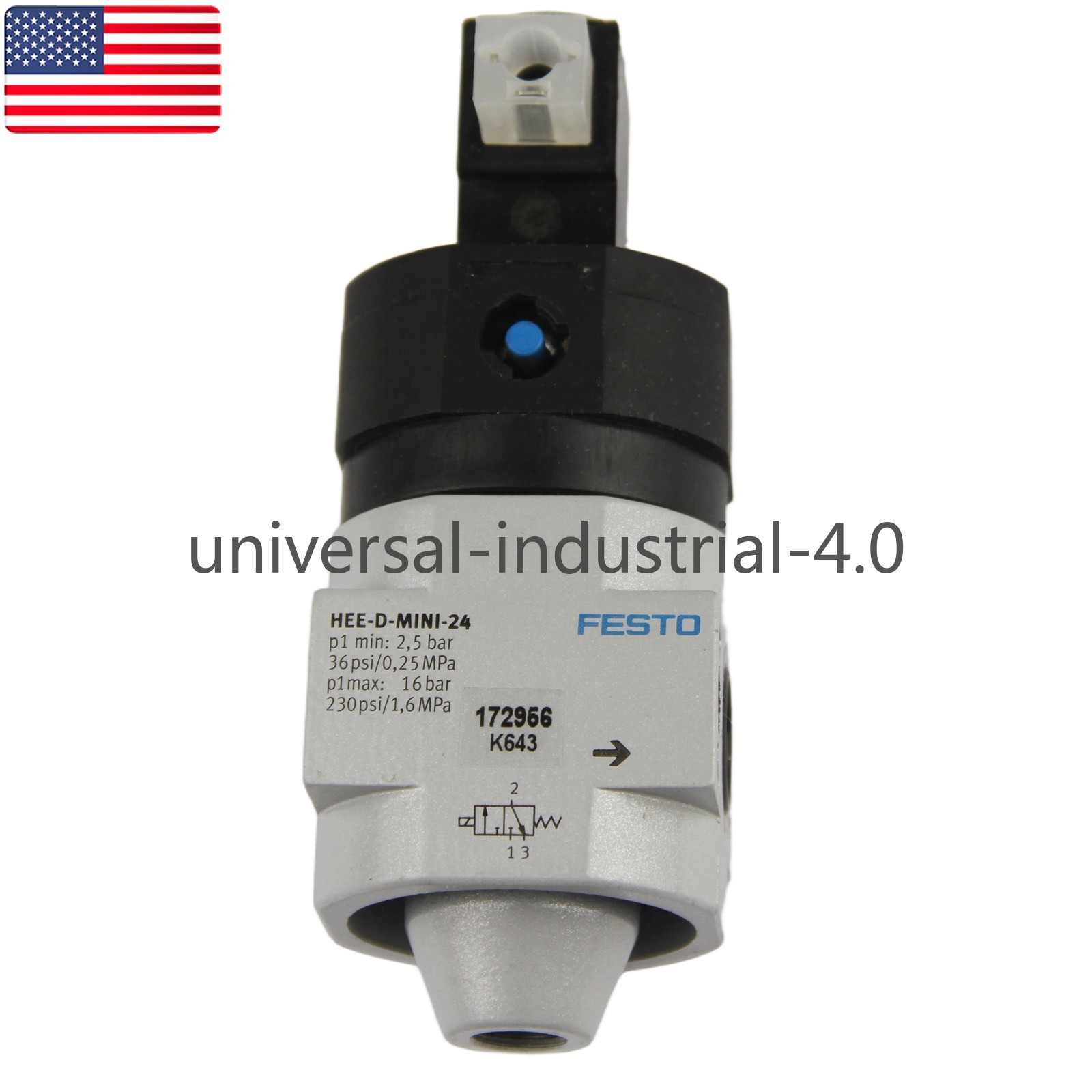 One Brand New Festo HEE-D-MINI-24 172956 Solenoid Valve - US Stock
