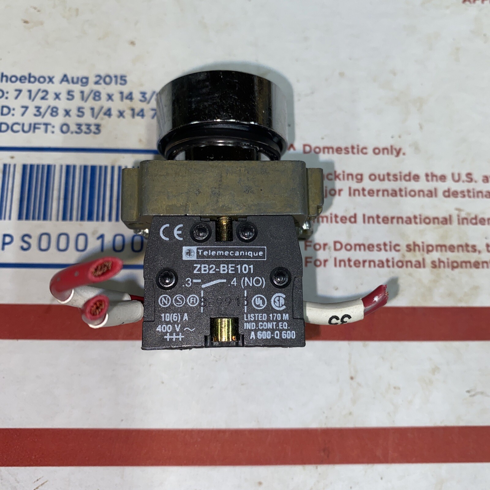 Telemecanique ZB2-BE101 black pushbutton switch One Piece