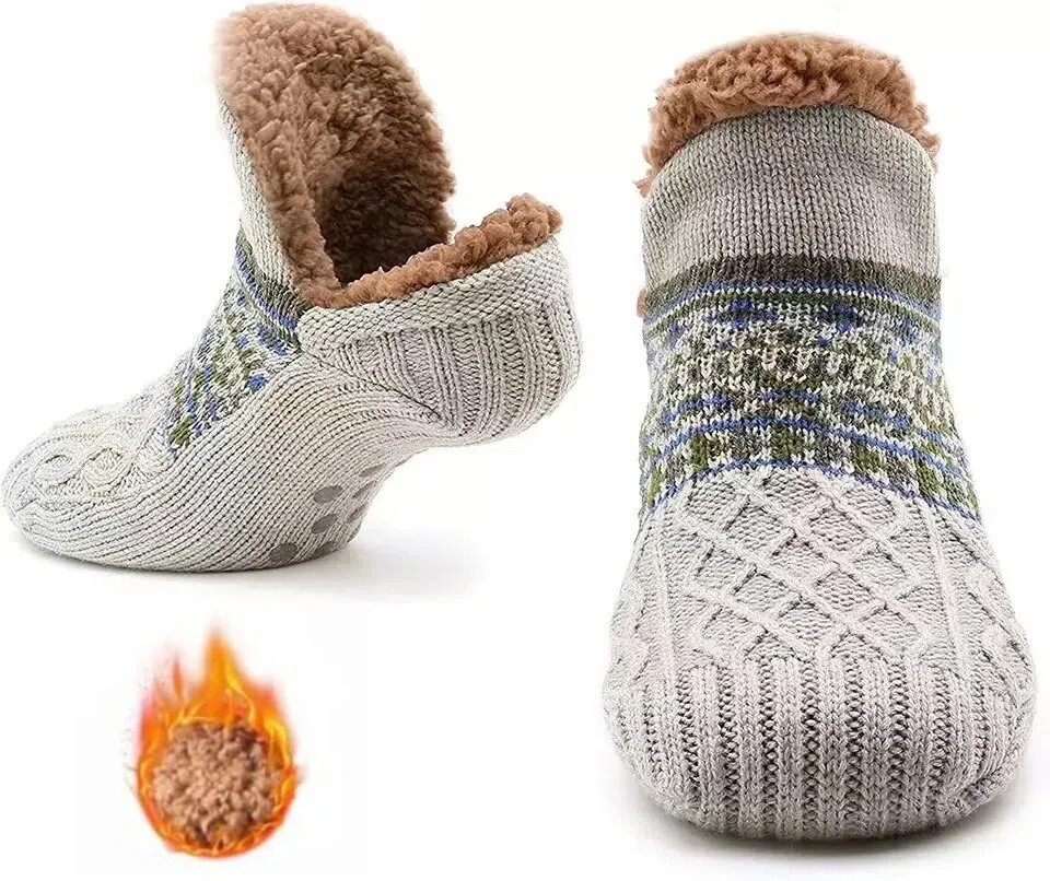 Winter Floor Socks Home Warm Women Men Snow Slippers  Socks Non-slip Yoga Socks
