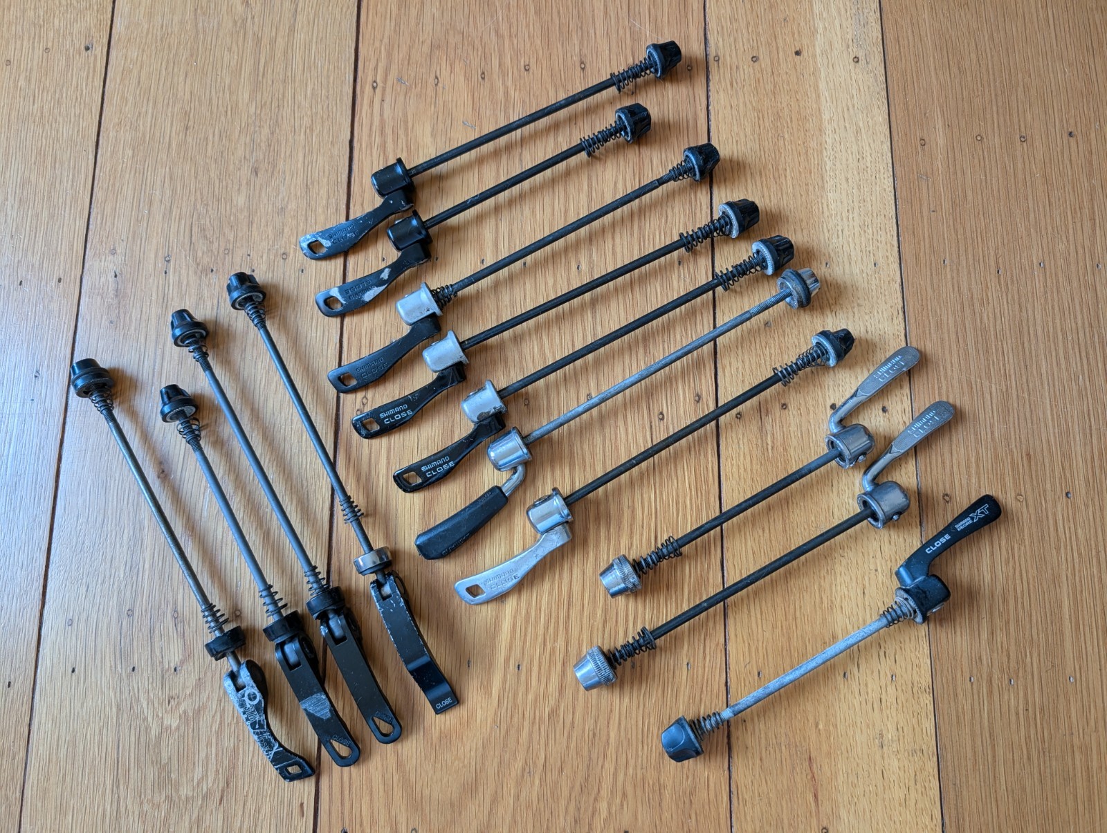 LOT of Shimano  Skewers, Front & Rear, Vintage MTB bike